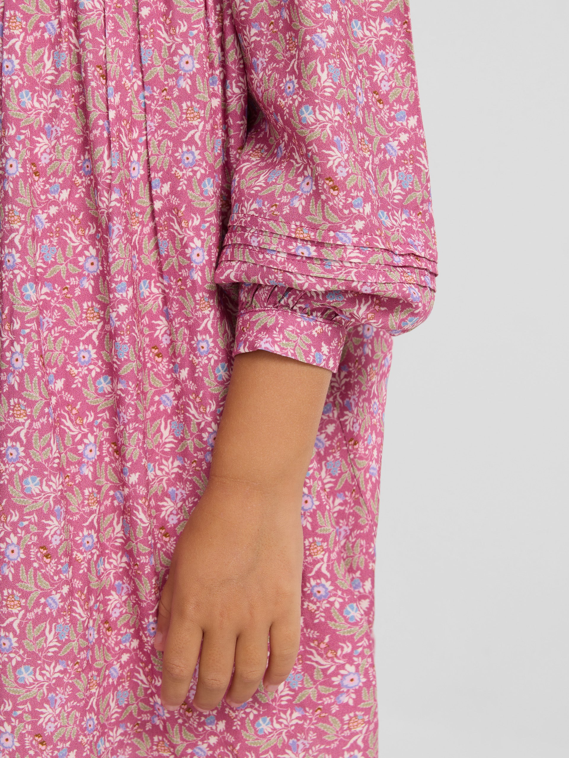 Robe mini fille imprimé framboise