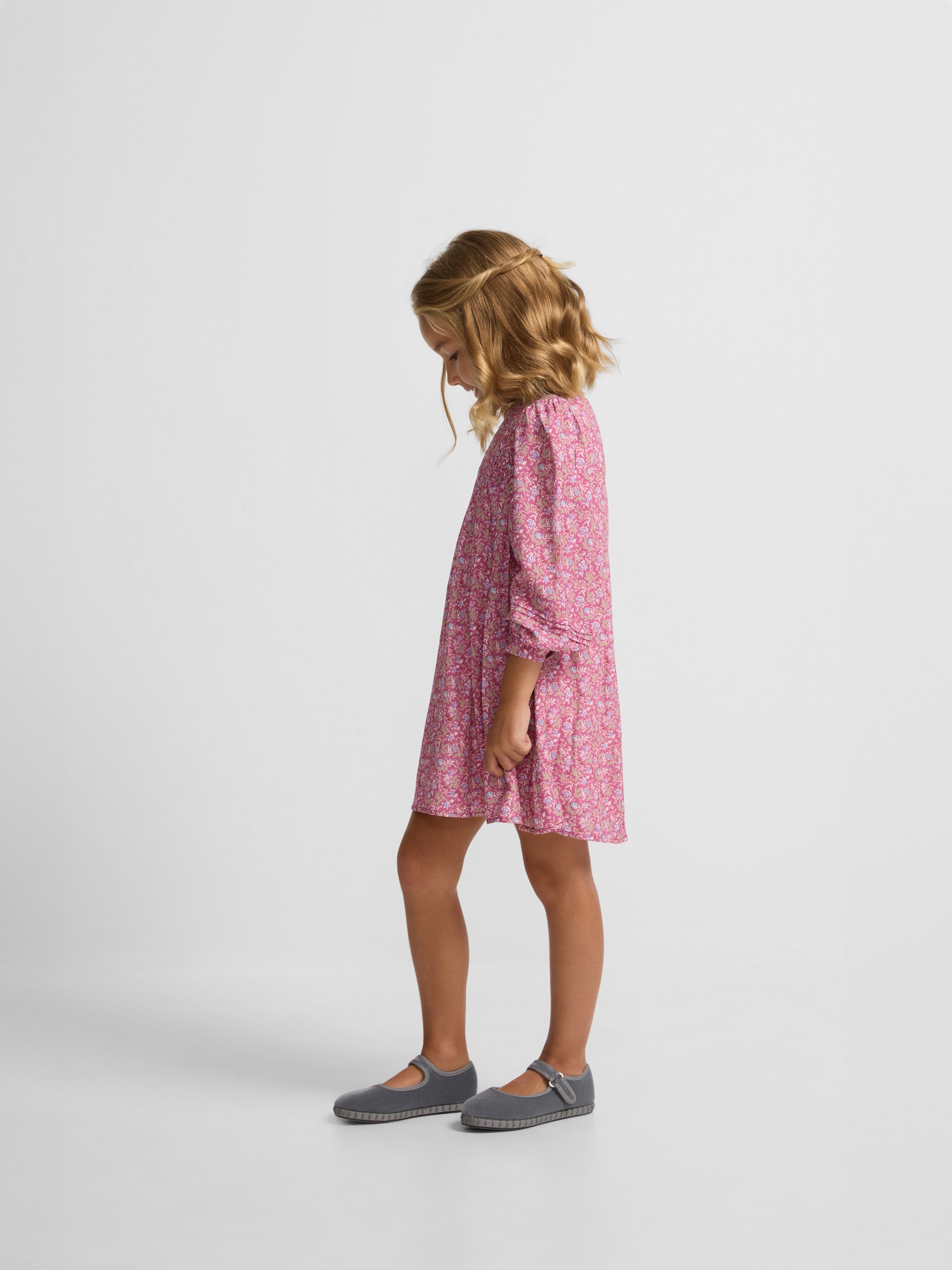 Robe mini fille imprimé framboise