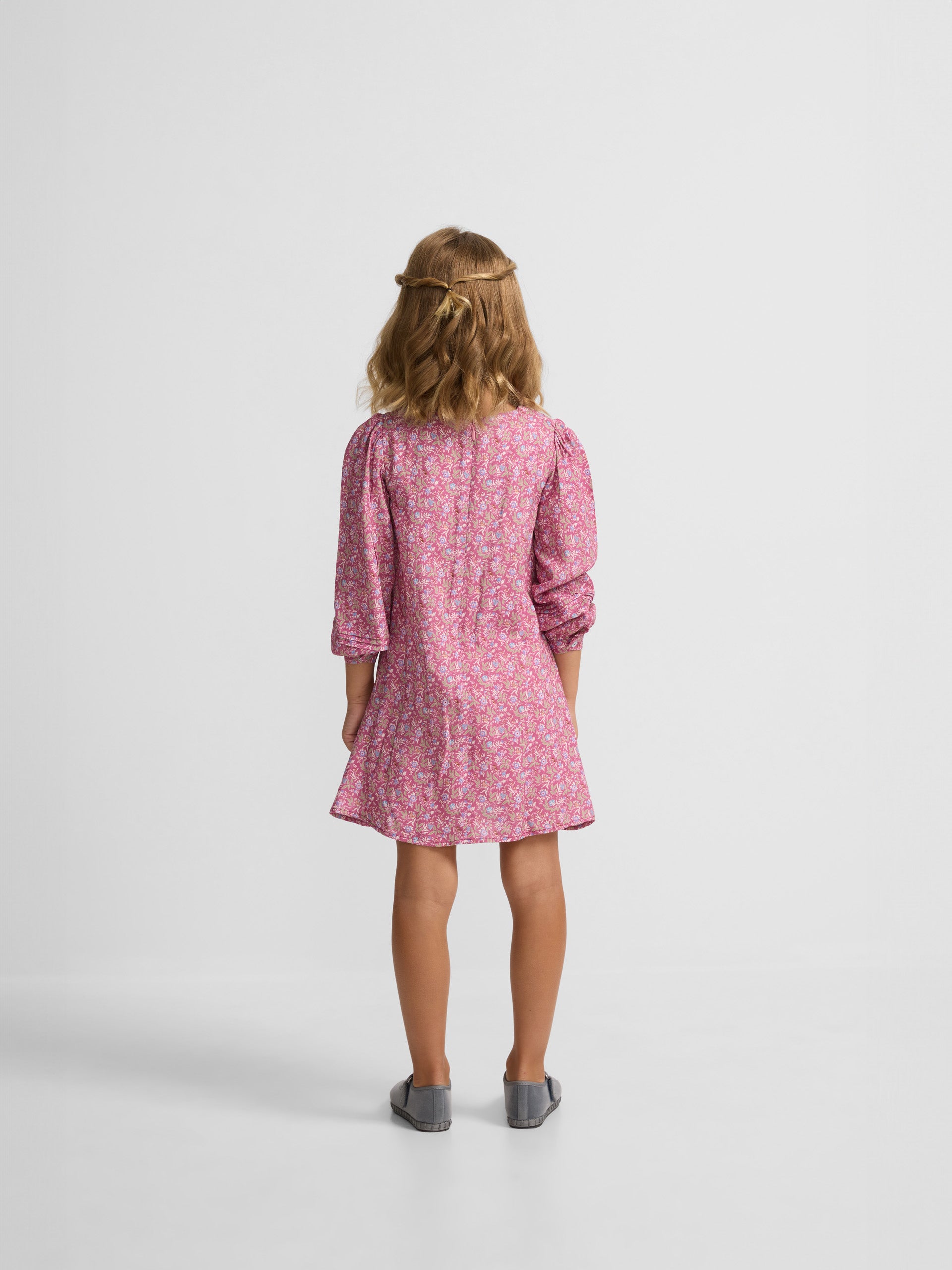 Robe mini fille imprimé framboise