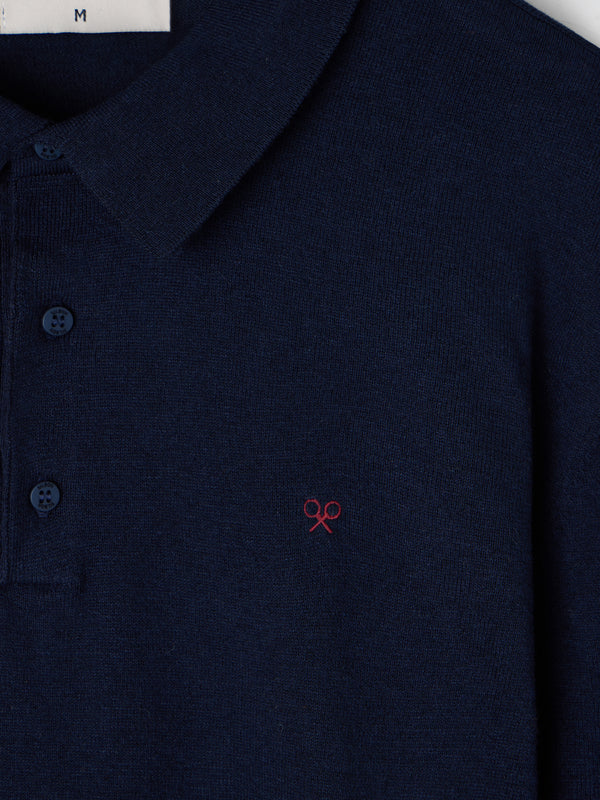 Navy blue polo jersey