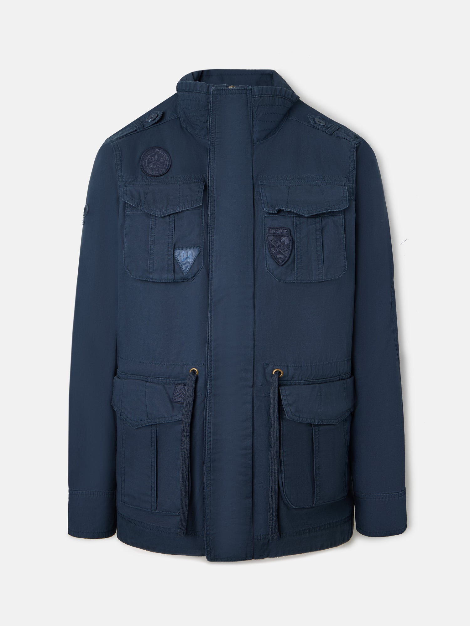 Parka military garment dye azul marino