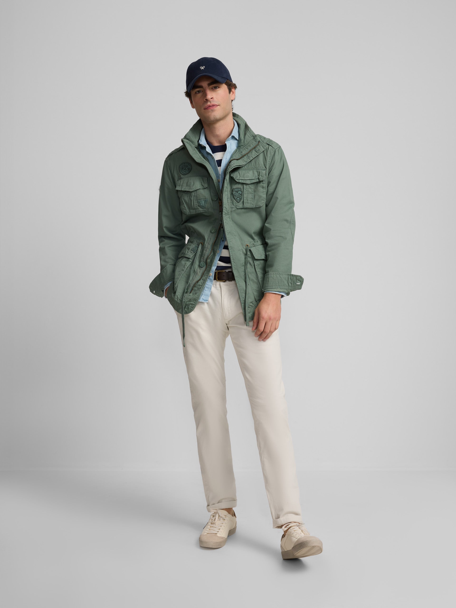 Parka military garment dye verde