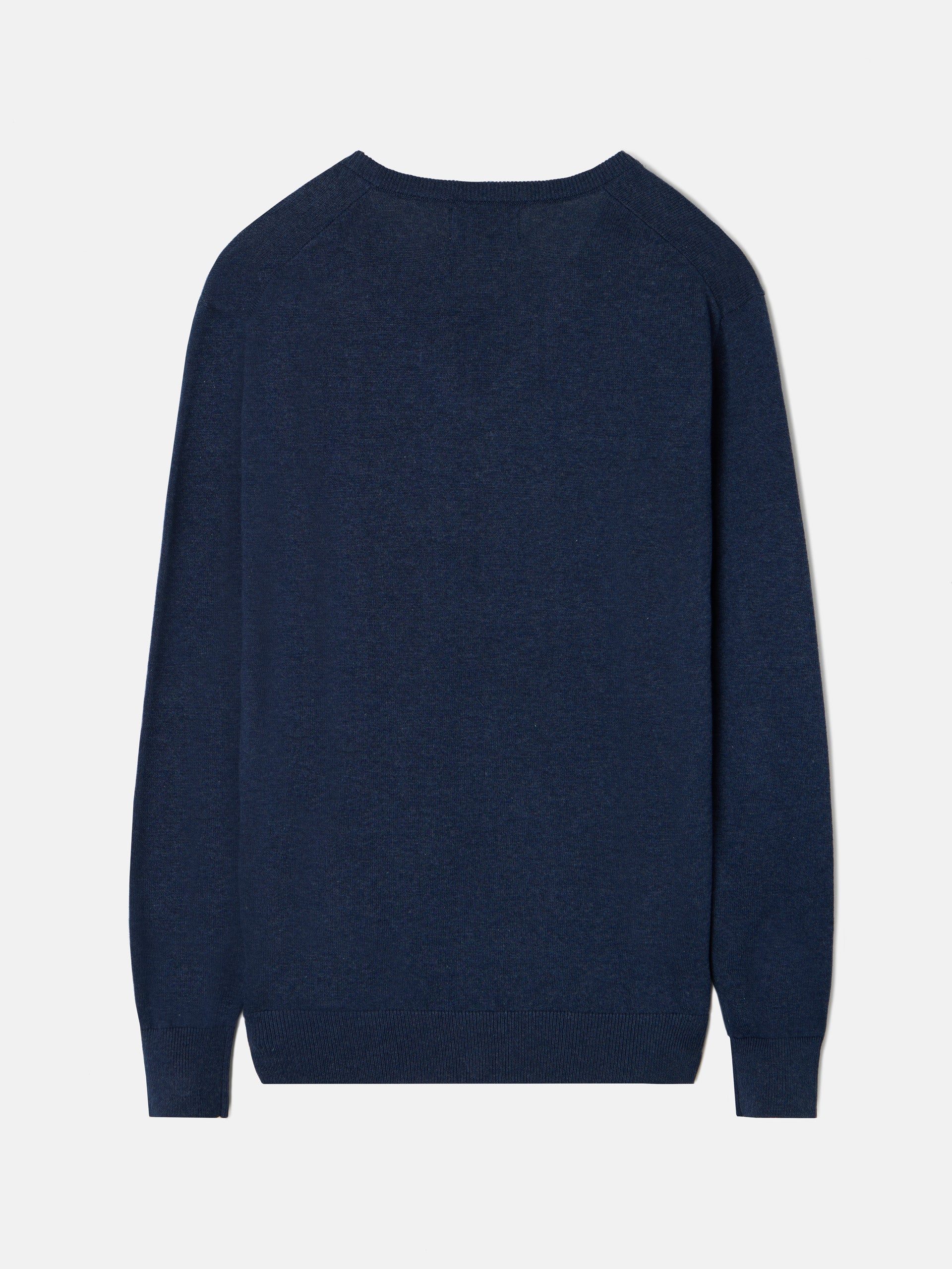 Plain v-neck navy blue sweater