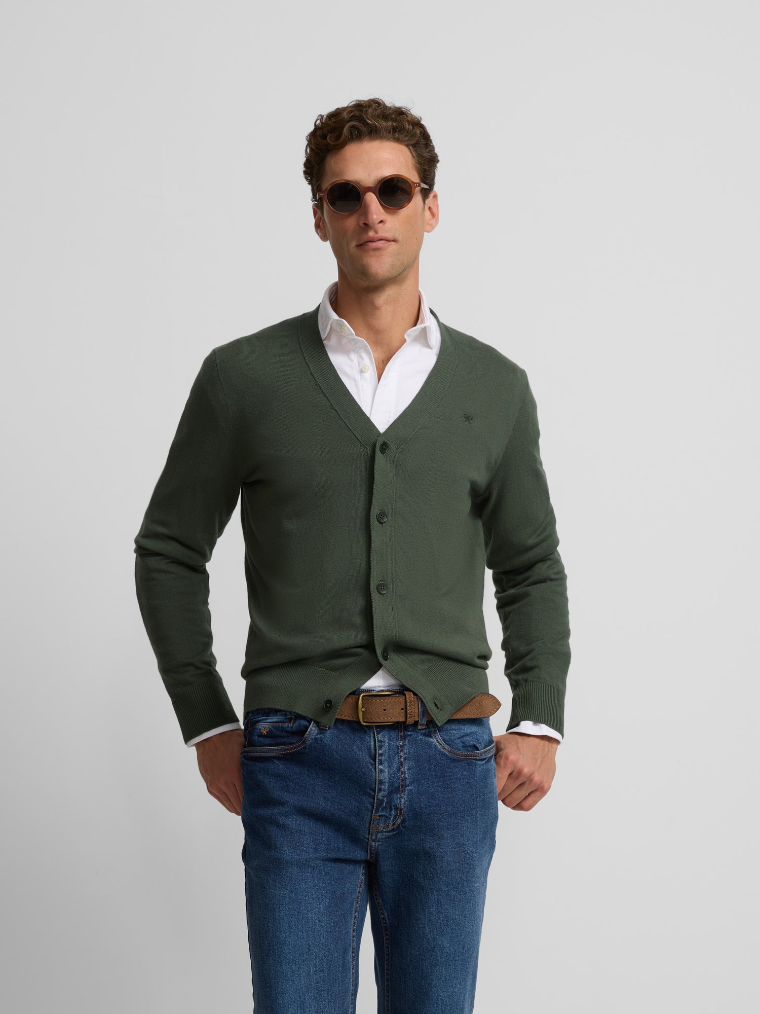 Classic green cardigan