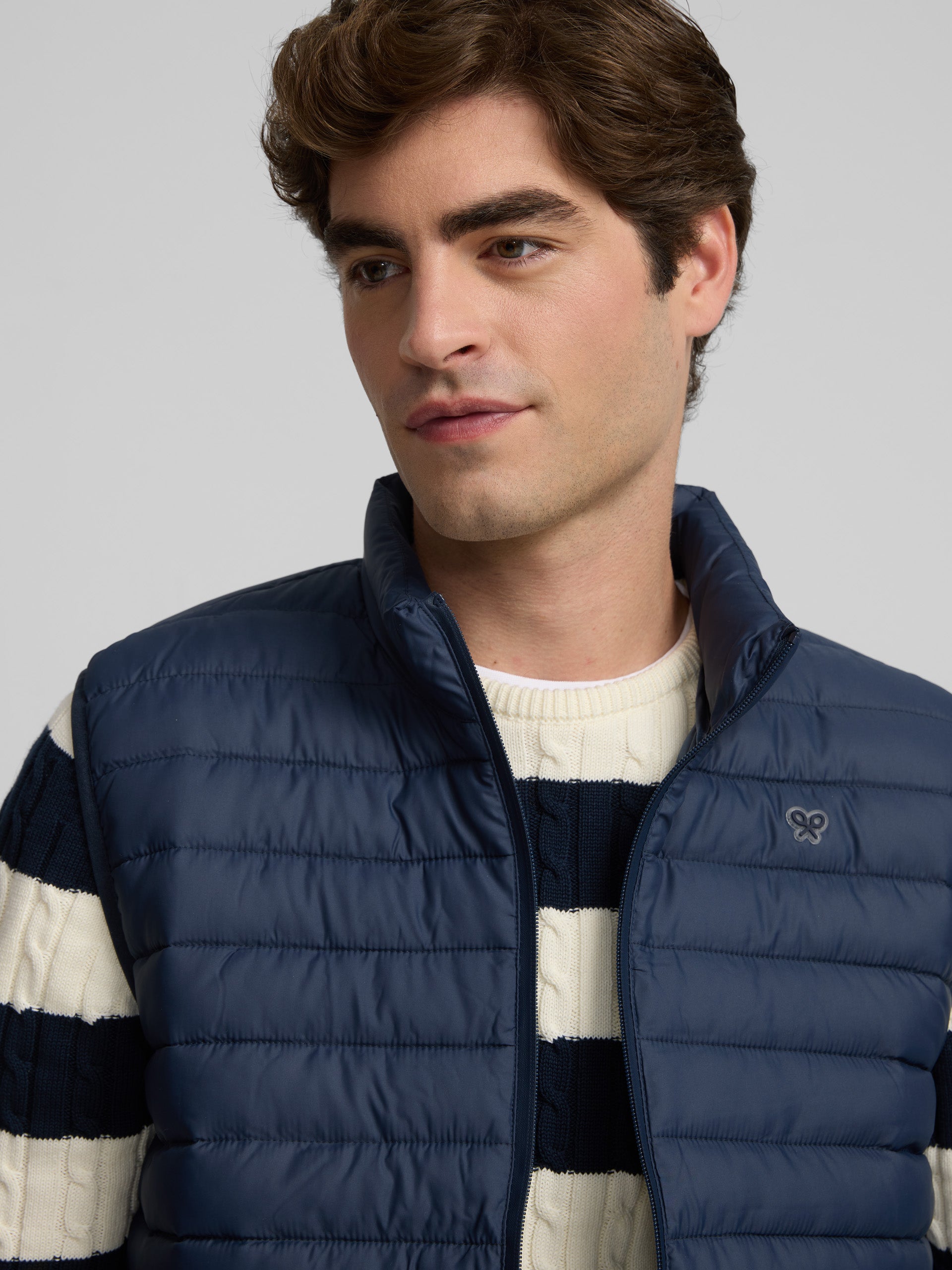 Navy blue padded vest