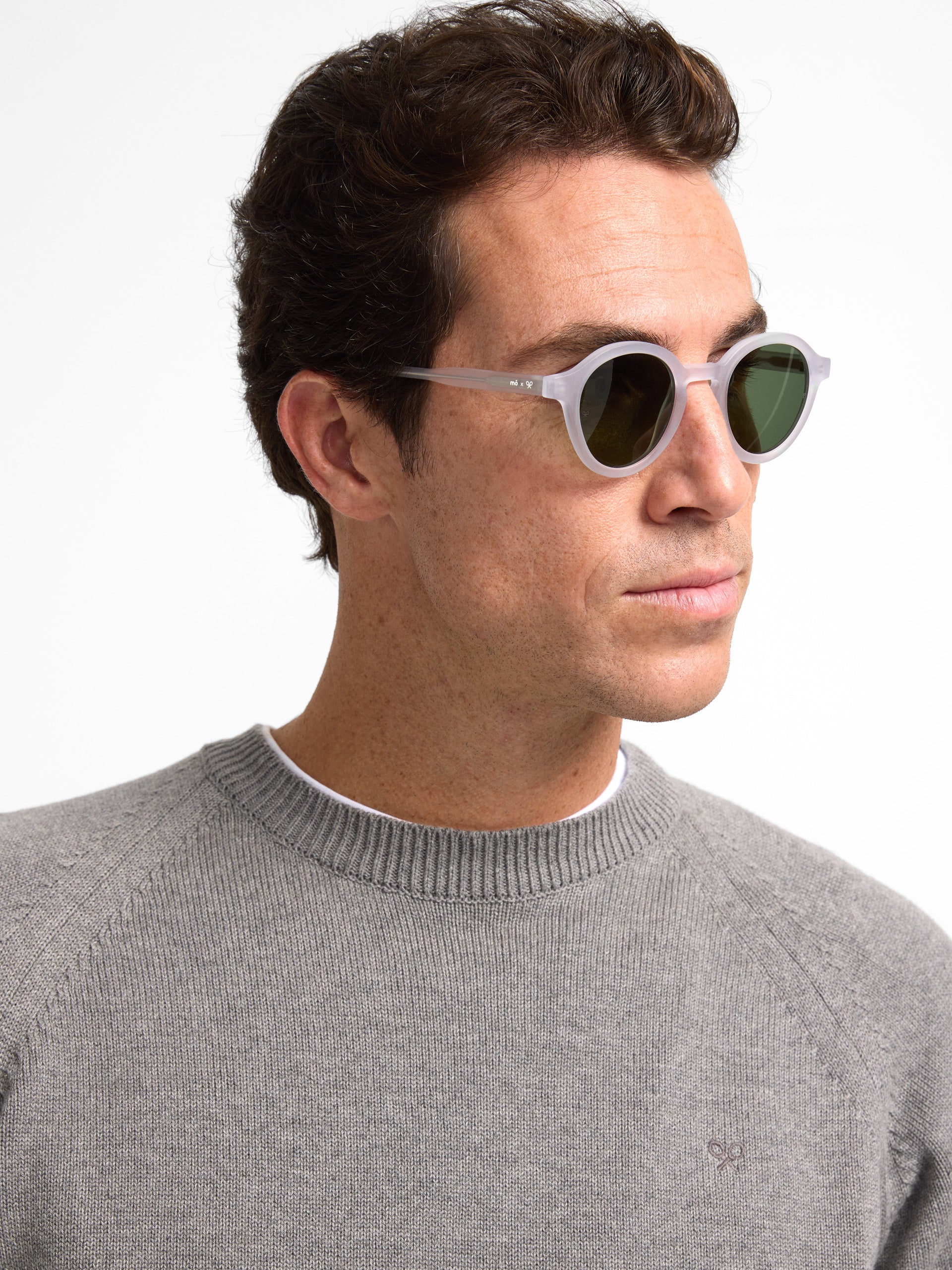 MOxSILBON unique matte grey sunglasses