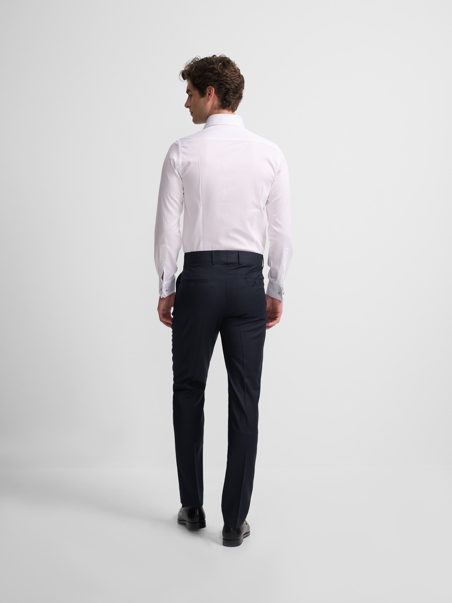 Pantalon traje principe de gales marino