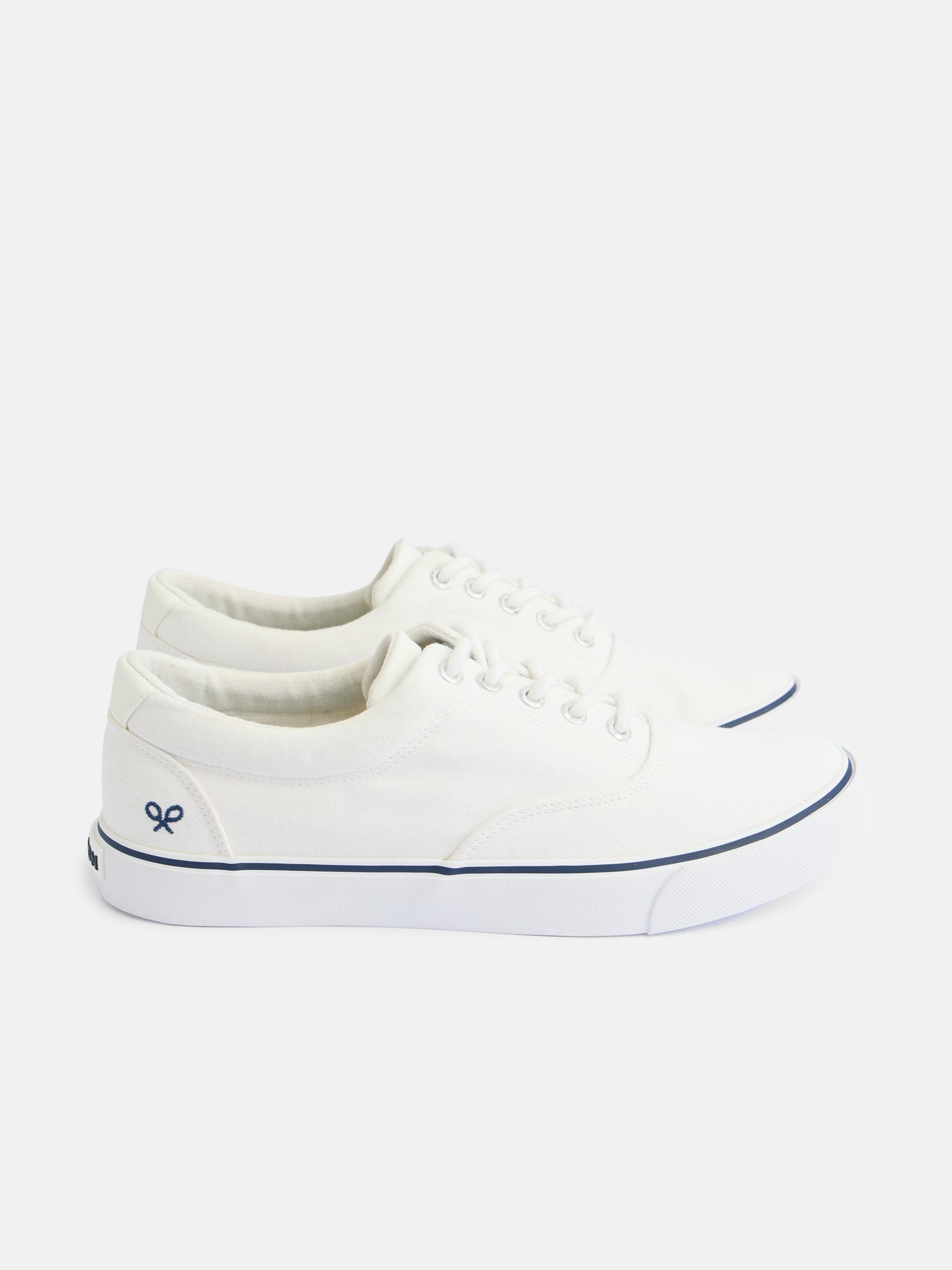 Zapatilla lona clasica cordones blanca