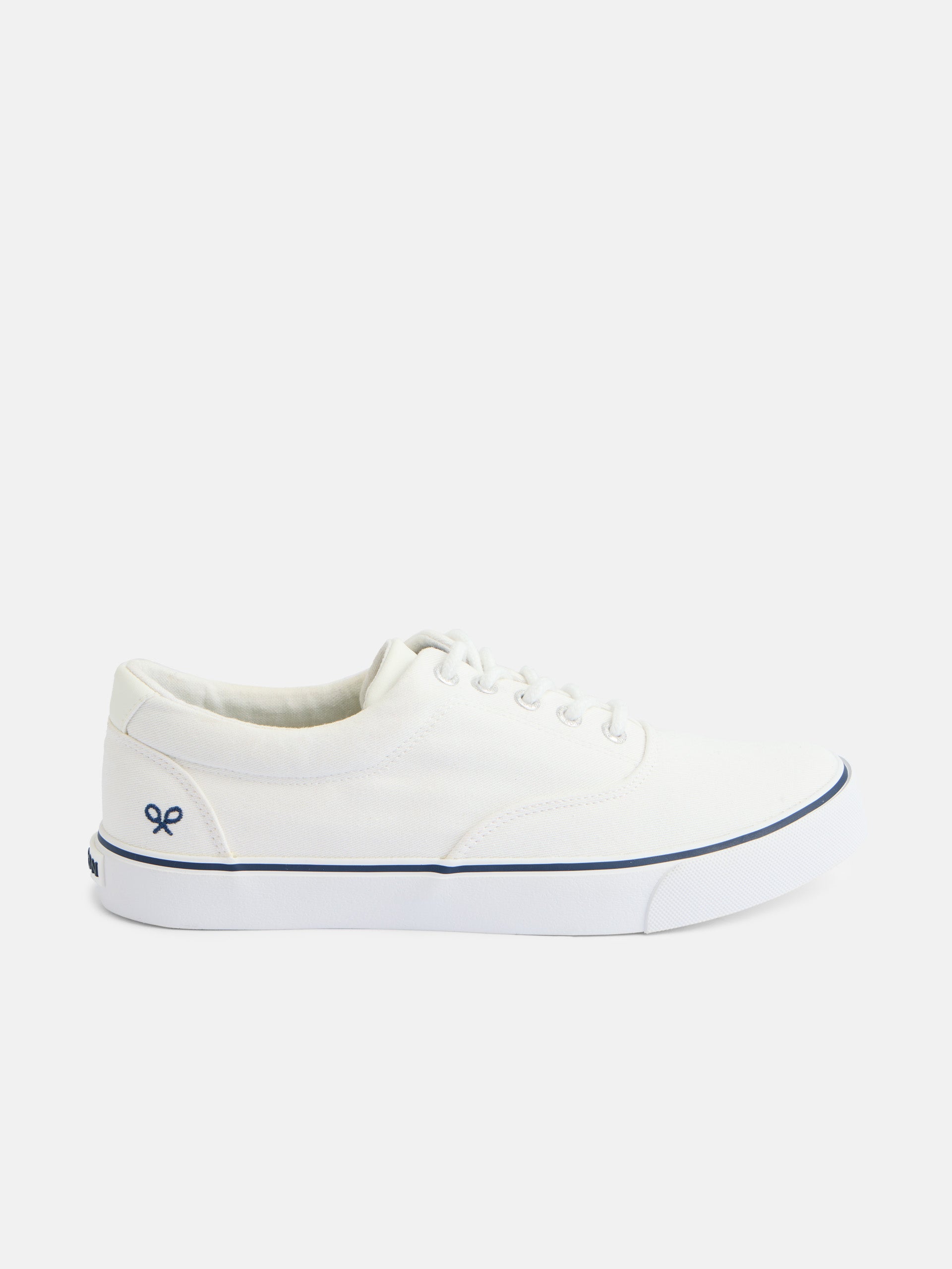 Zapatilla lona clasica cordones blanca