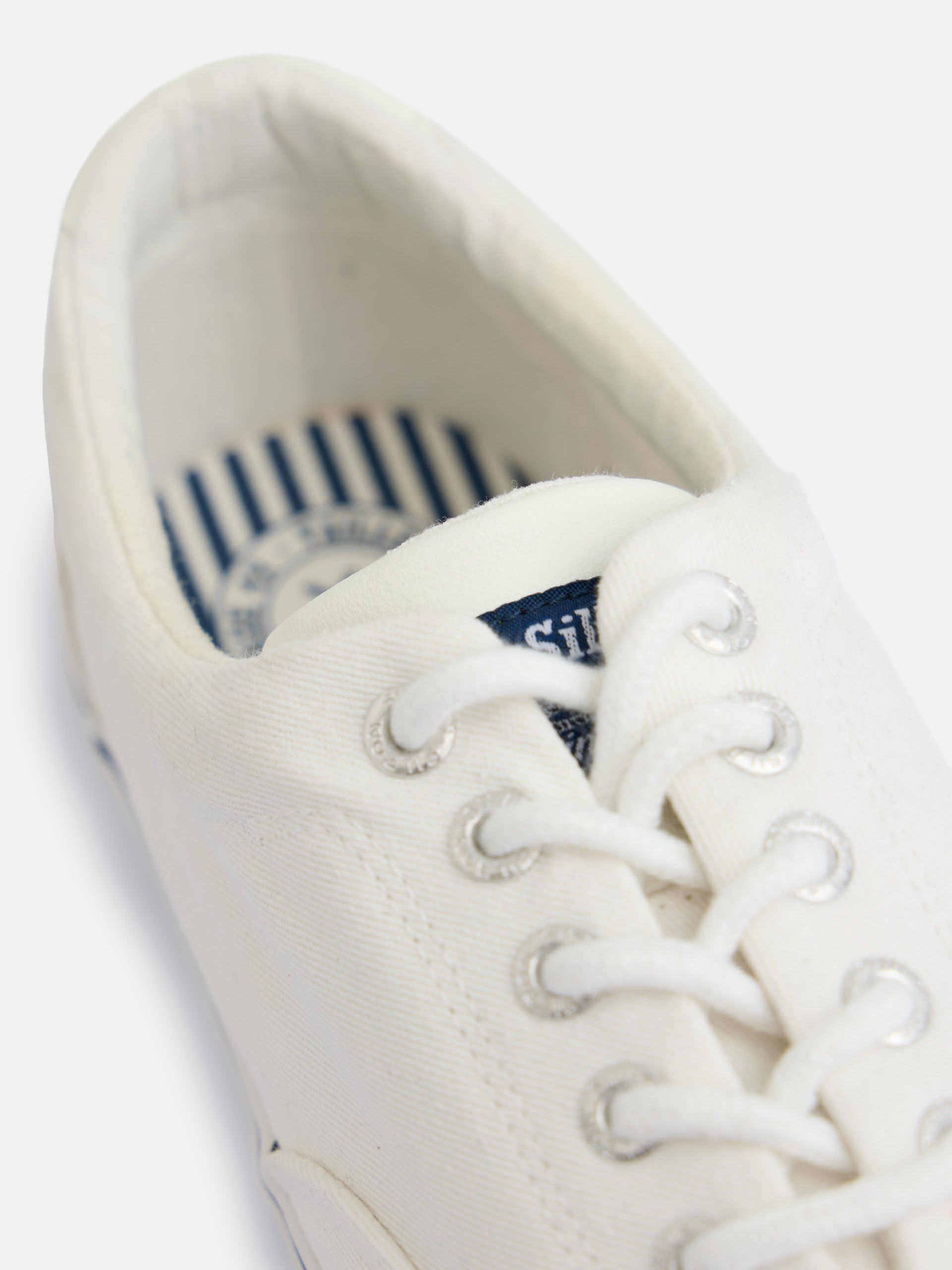 Zapatilla lona clasica cordones blanca