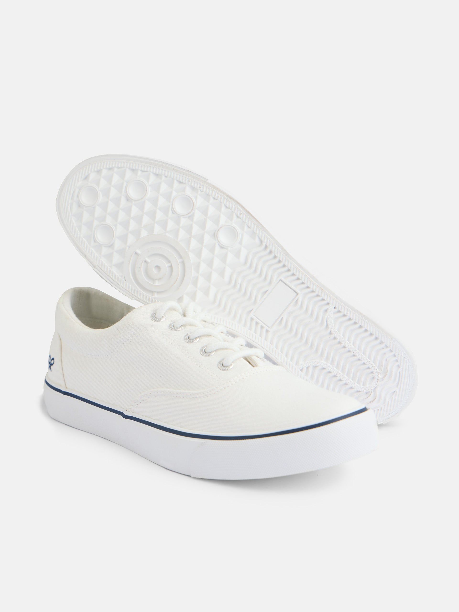 Zapatilla lona clasica cordones blanca