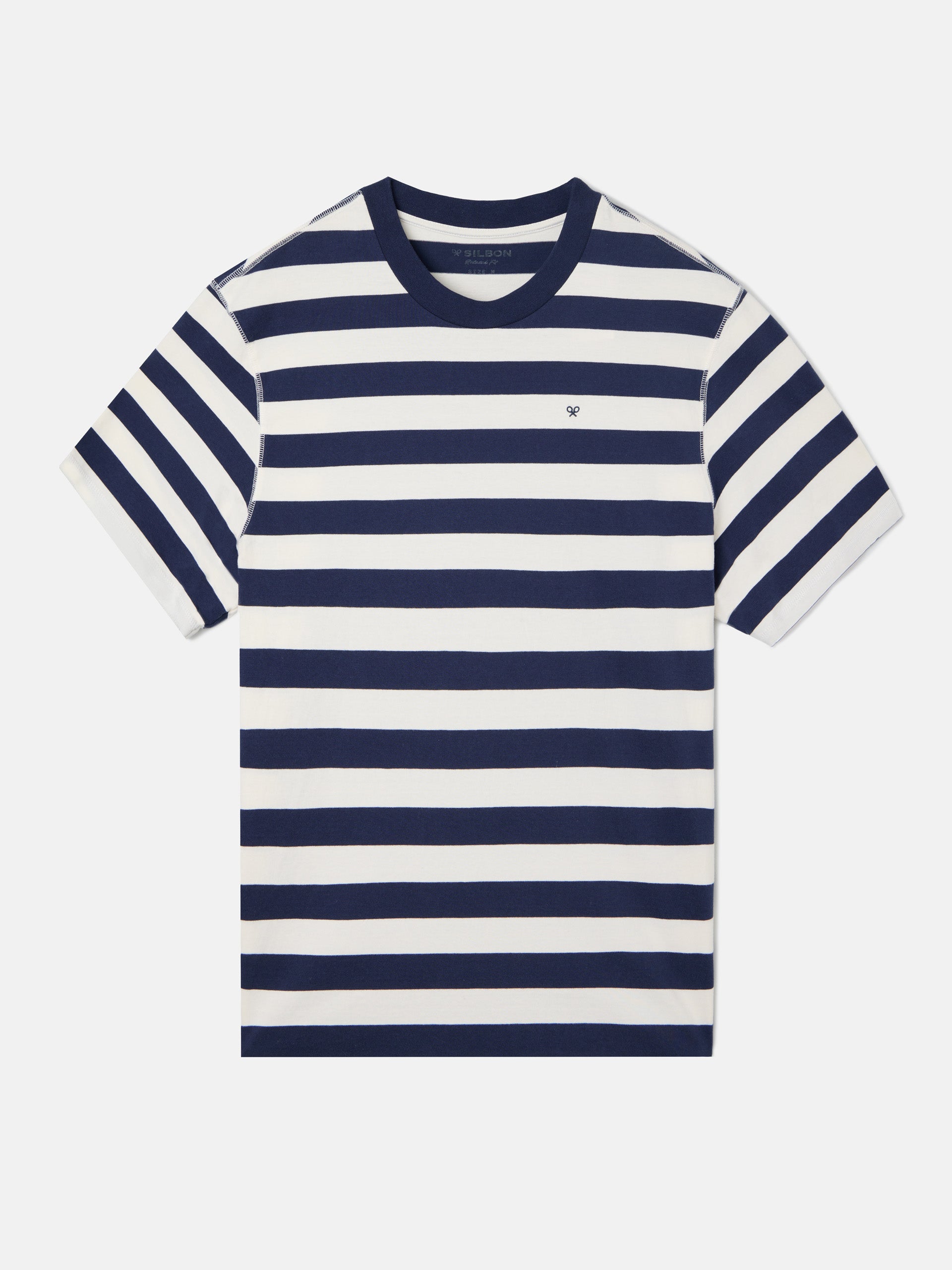 Navy blue nautical stripe t-shirt