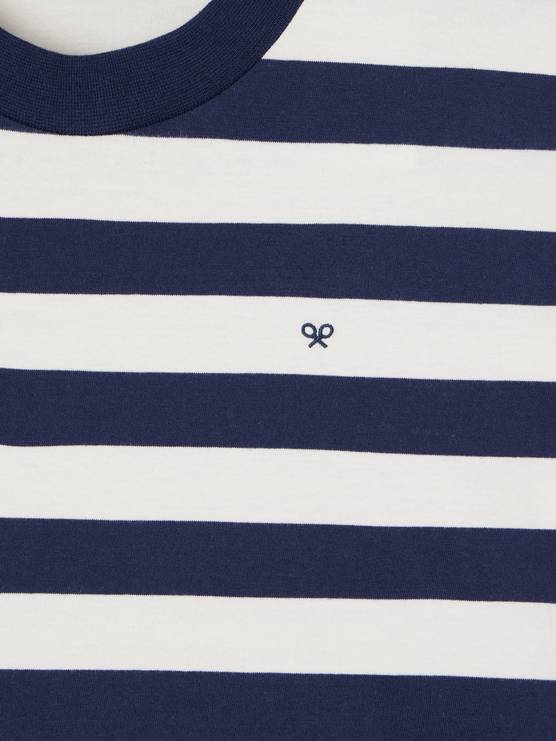 Navy blue nautical stripe t-shirt