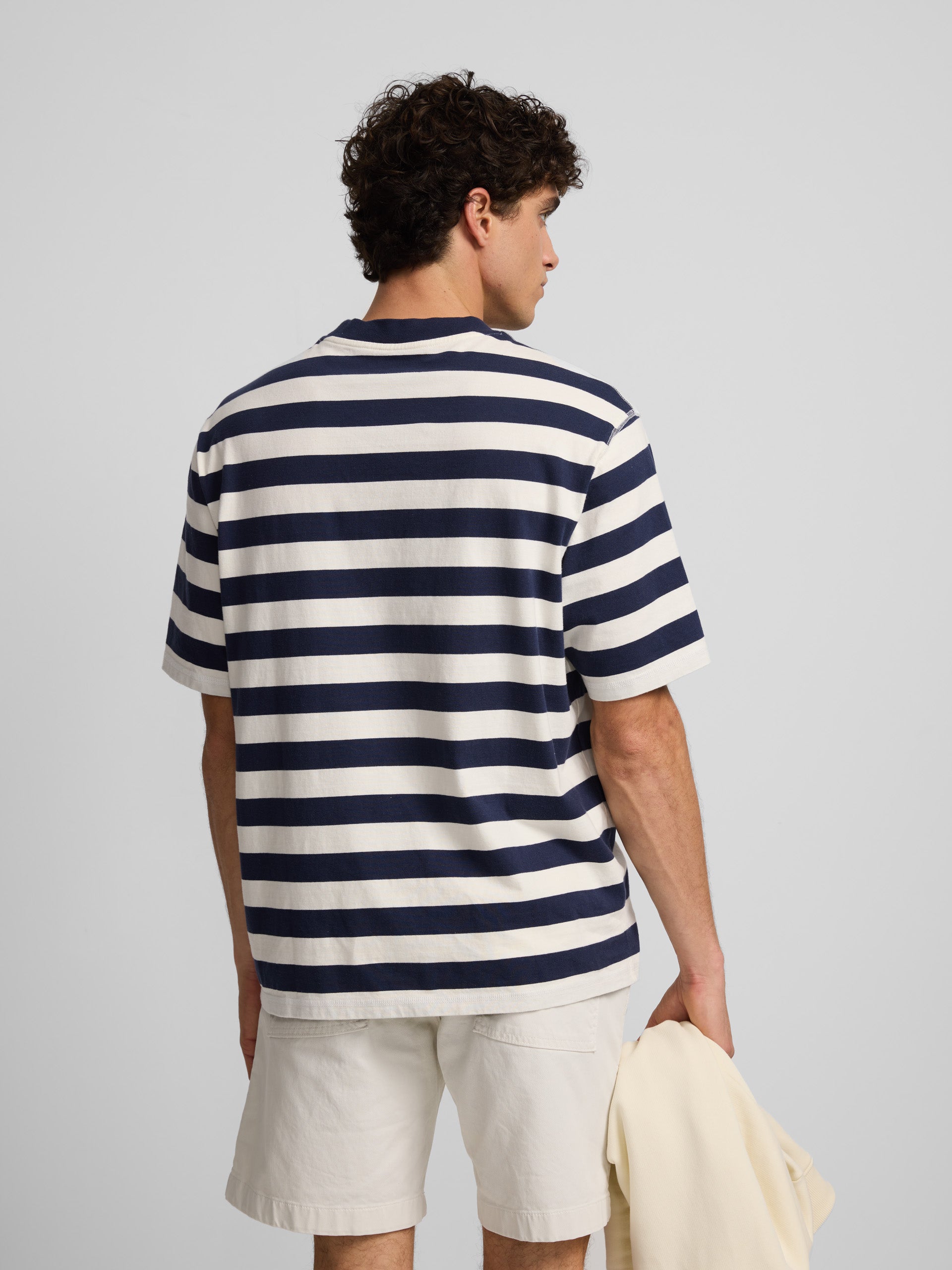 Navy blue nautical stripe t-shirt