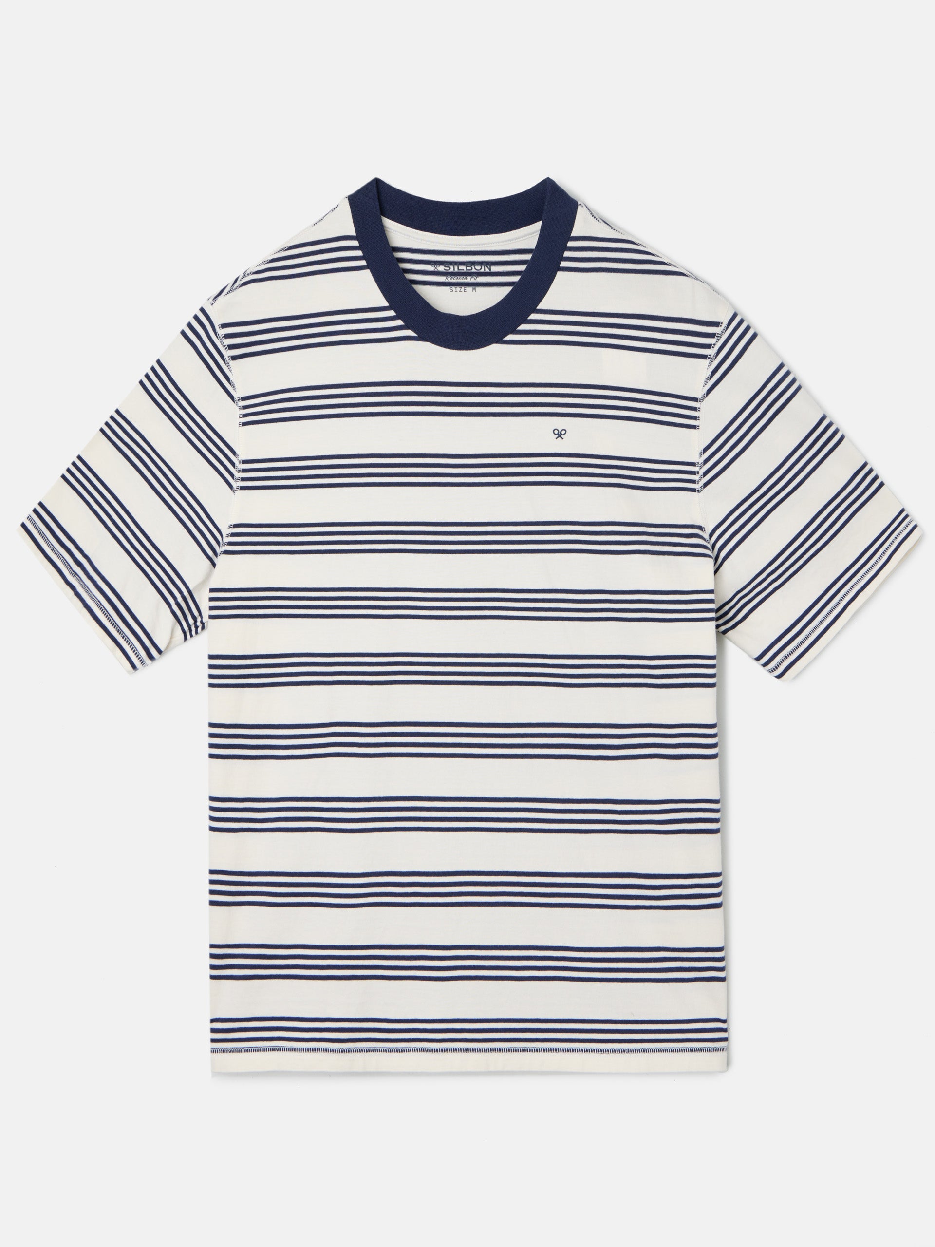 Navy blue fine stripe nautical t-shirt