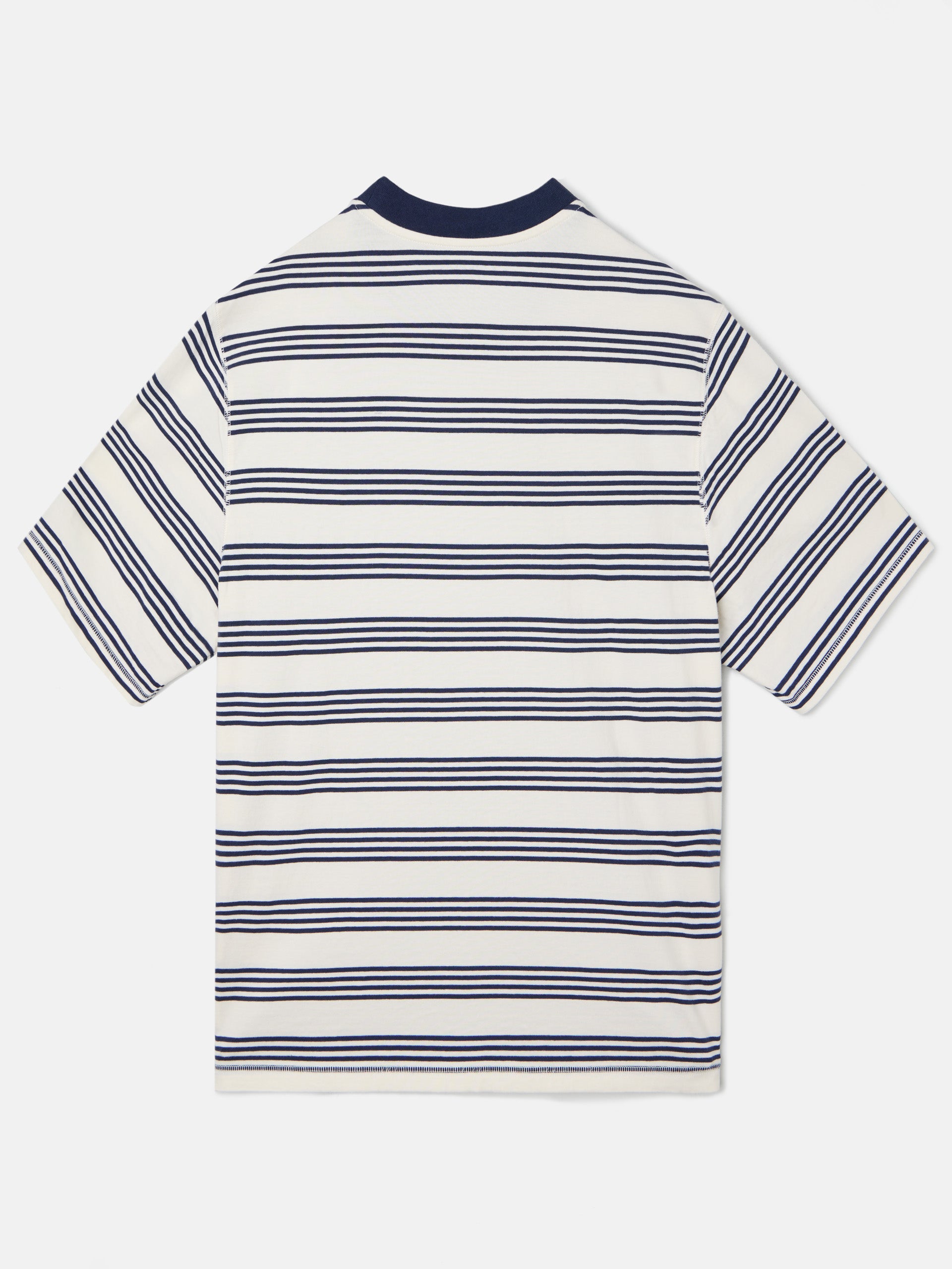 Navy blue fine stripe nautical t-shirt