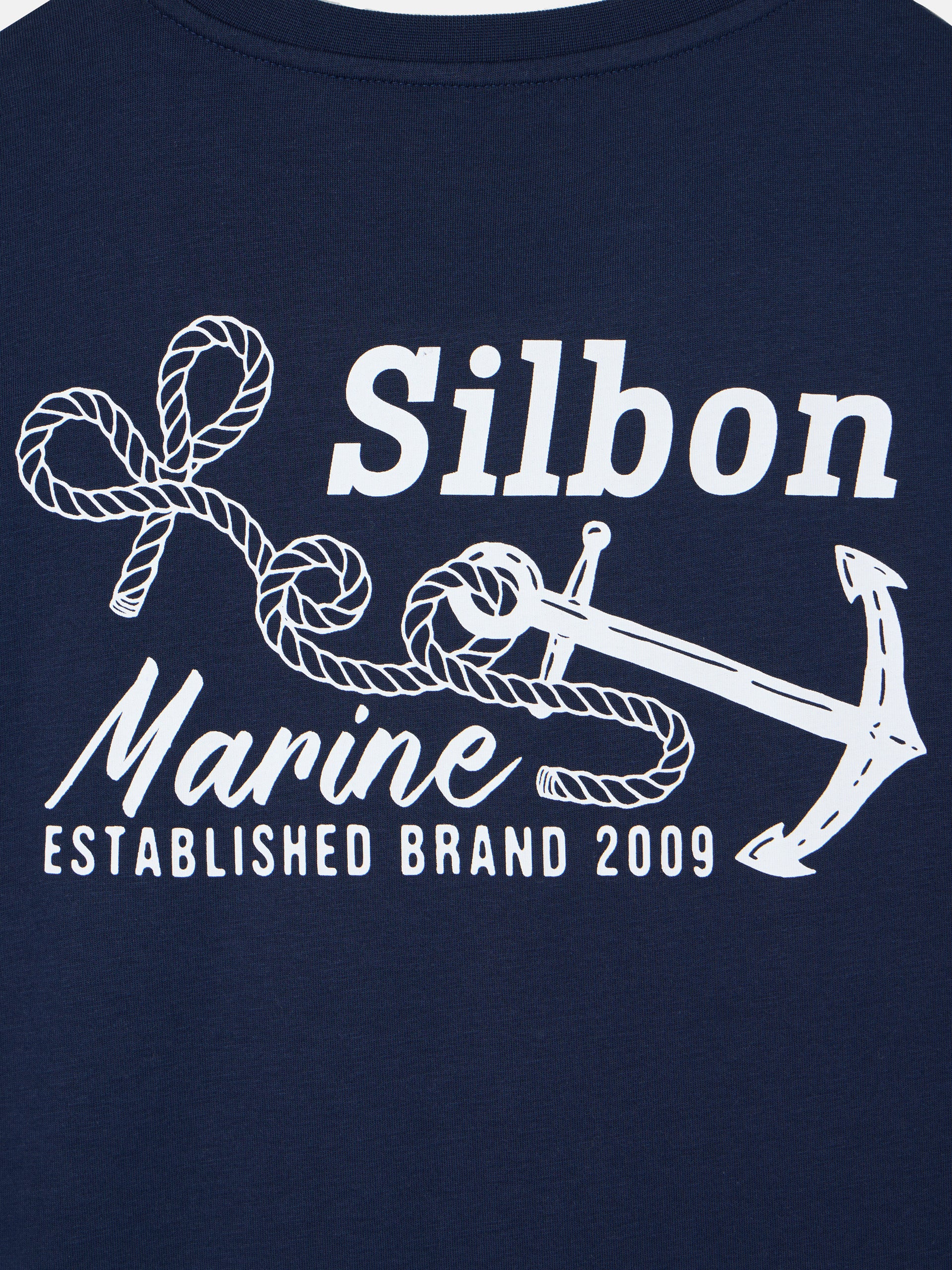 Navy blue silbon marine t-shirt