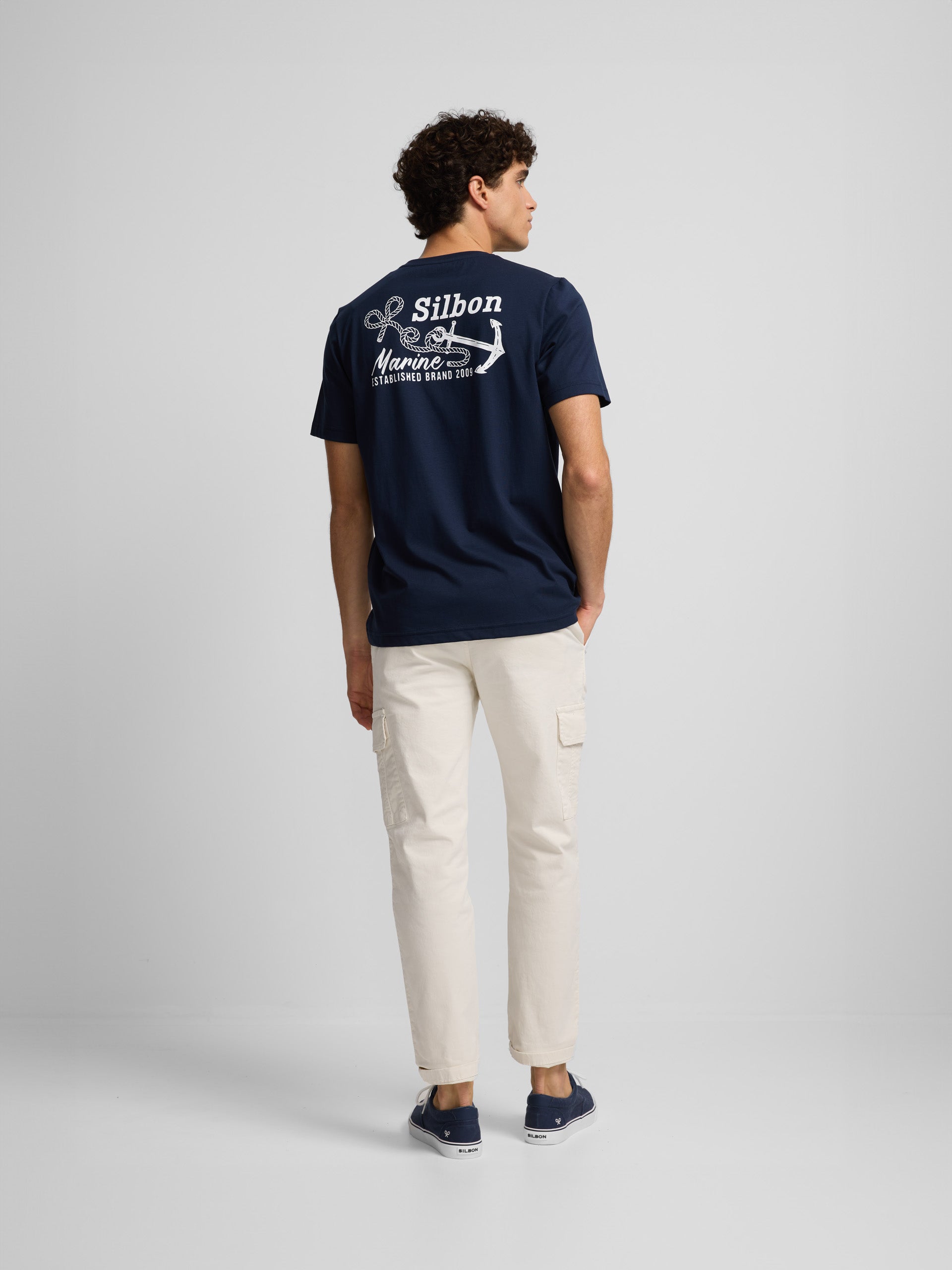 Navy blue silbon marine t-shirt