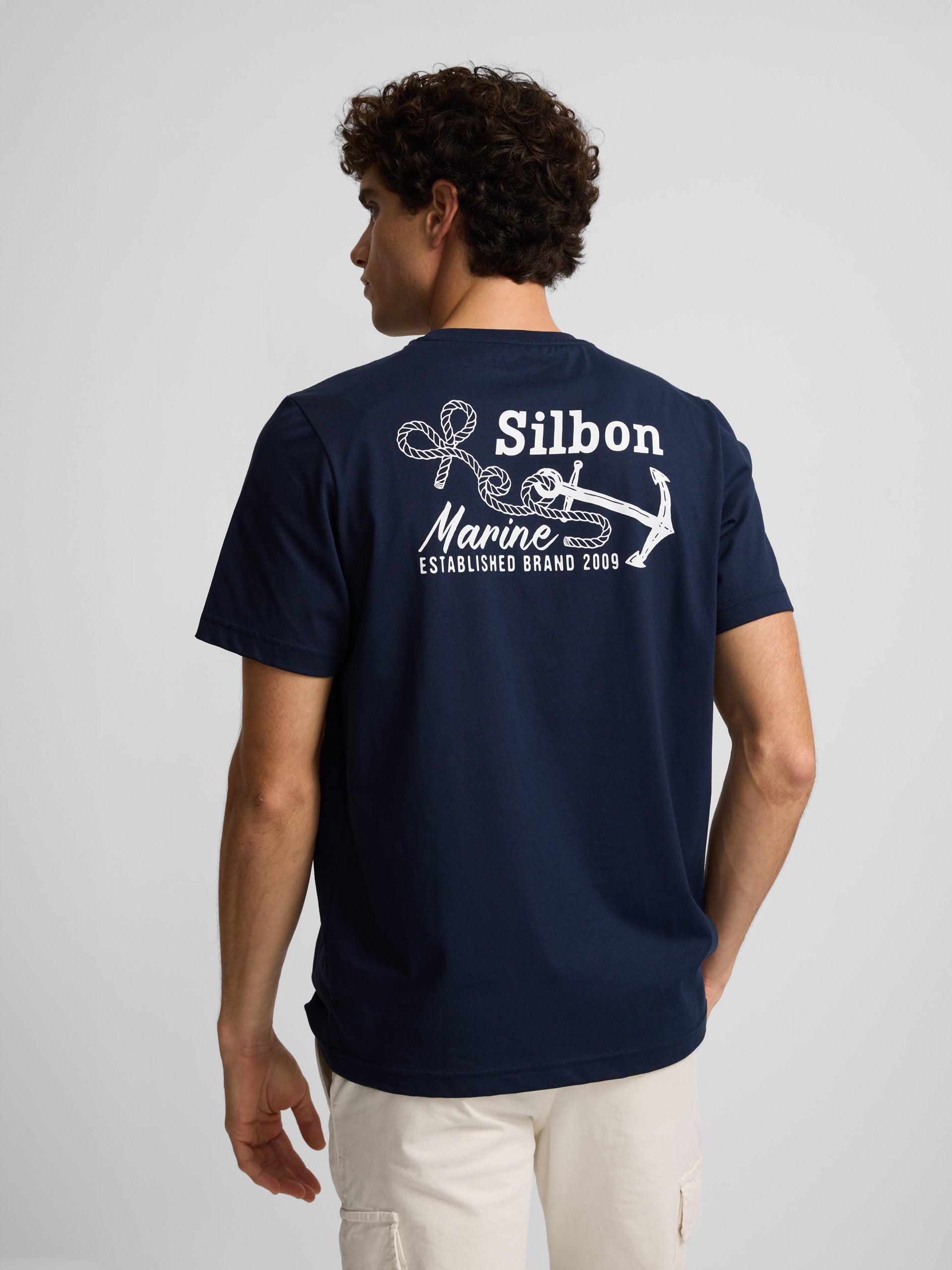 Navy blue silbon marine t-shirt