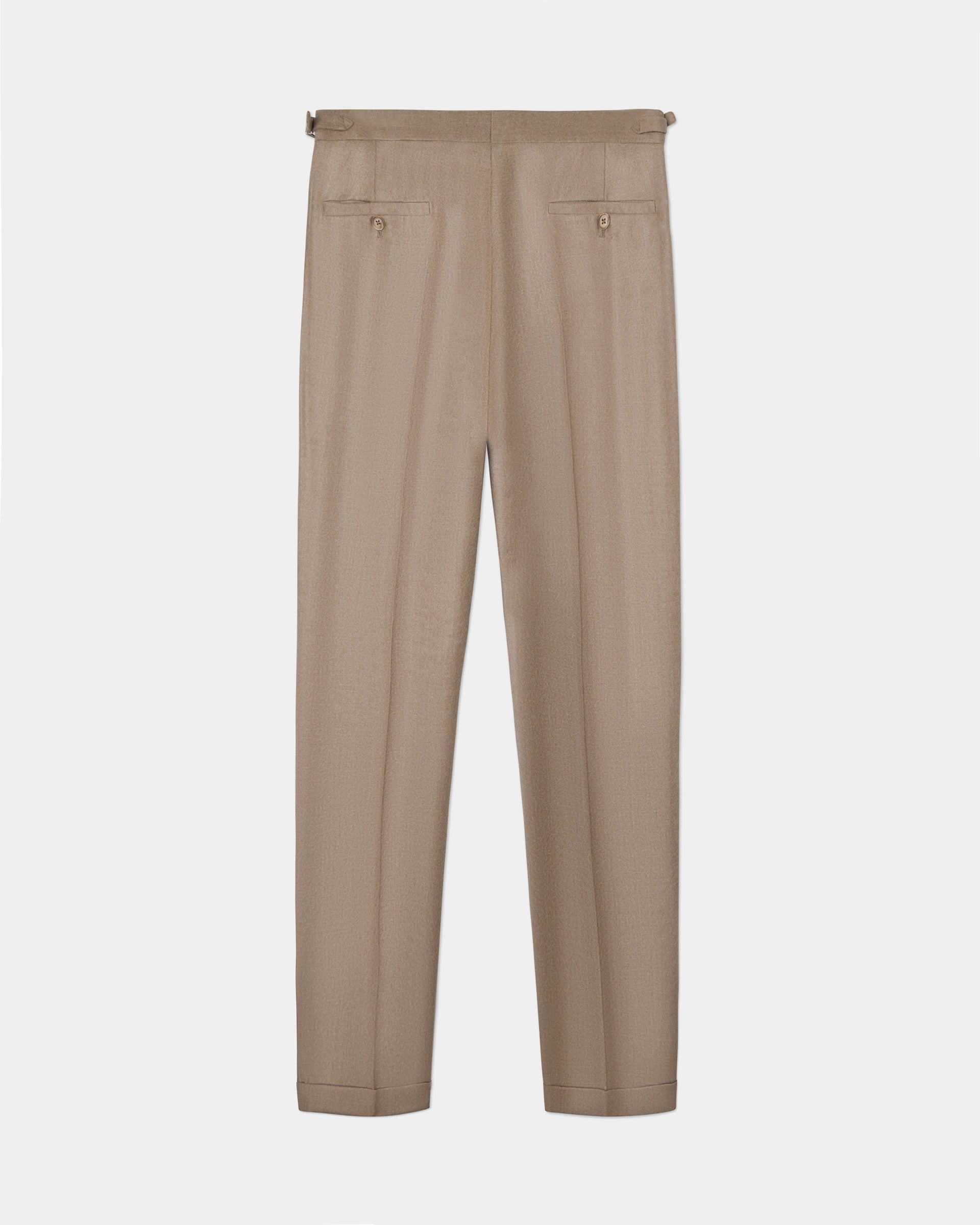 Pantalon de costume plissé beige unique