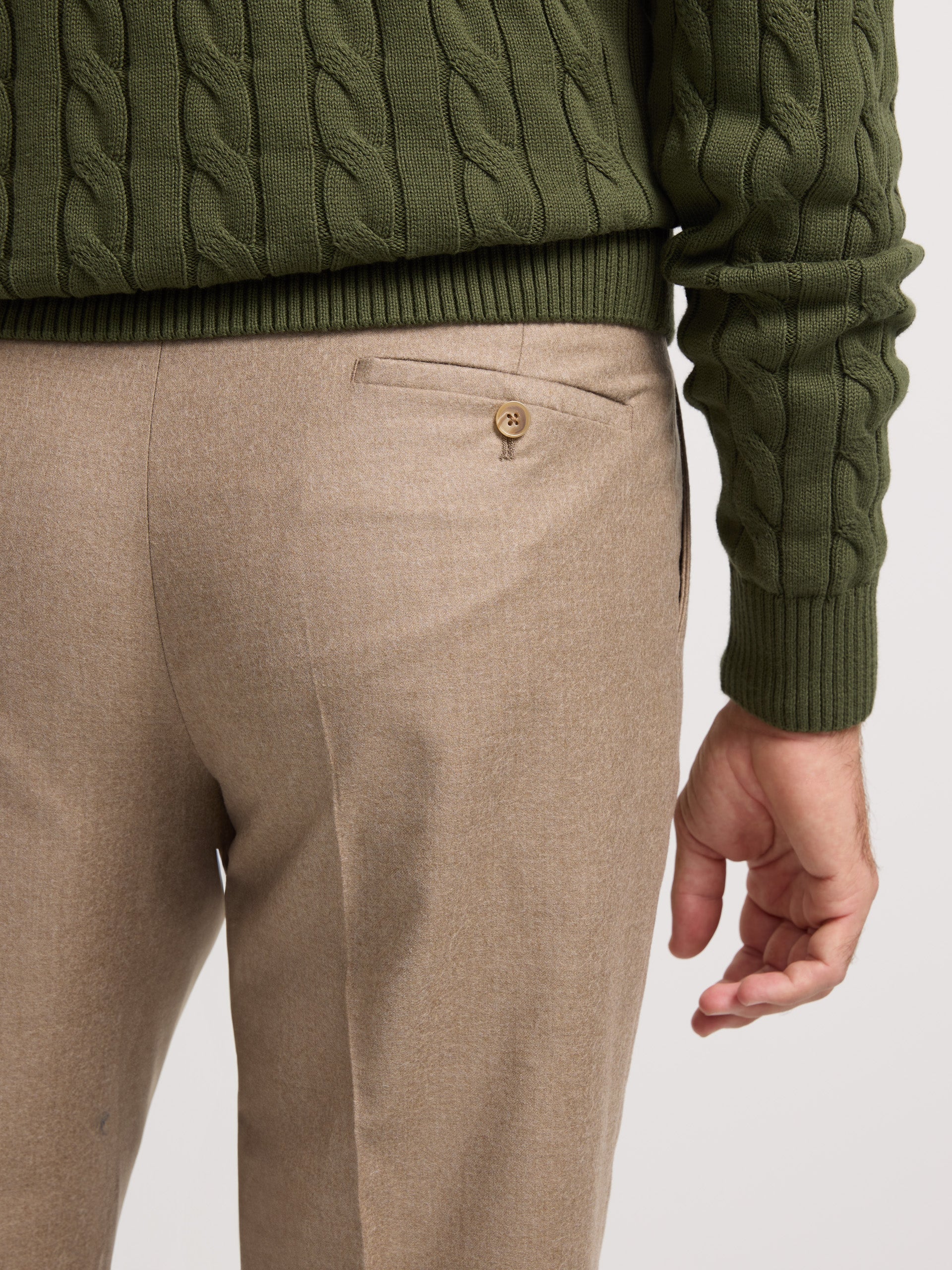 Pantalon vestir unique pinza beige