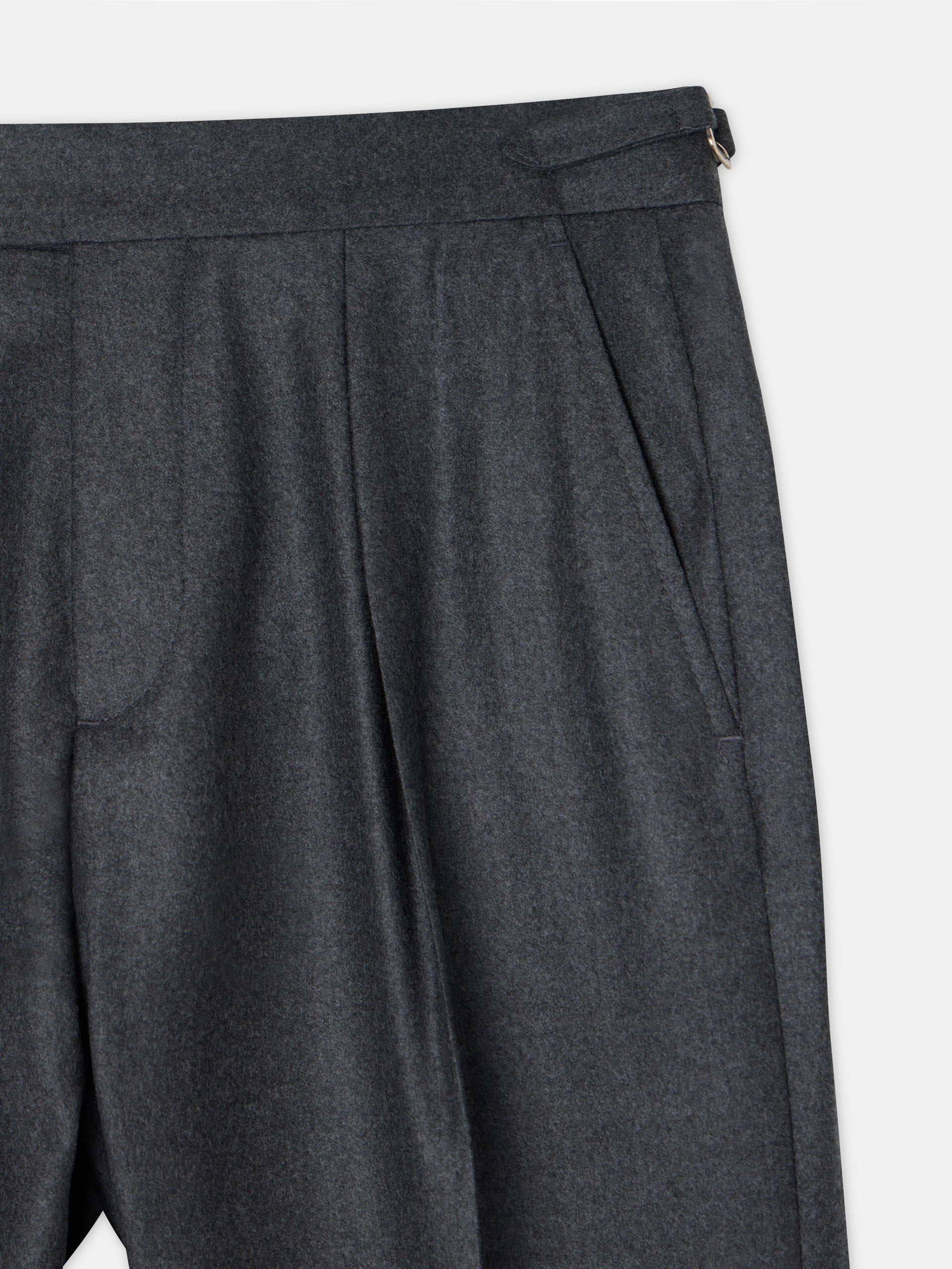 Unique medium grey pleated dress pants