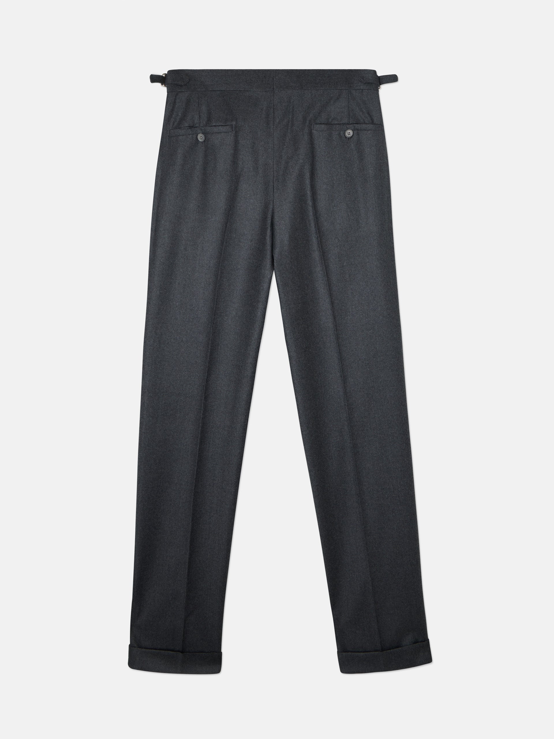 Pantalon de costume plissé gris moyen unique