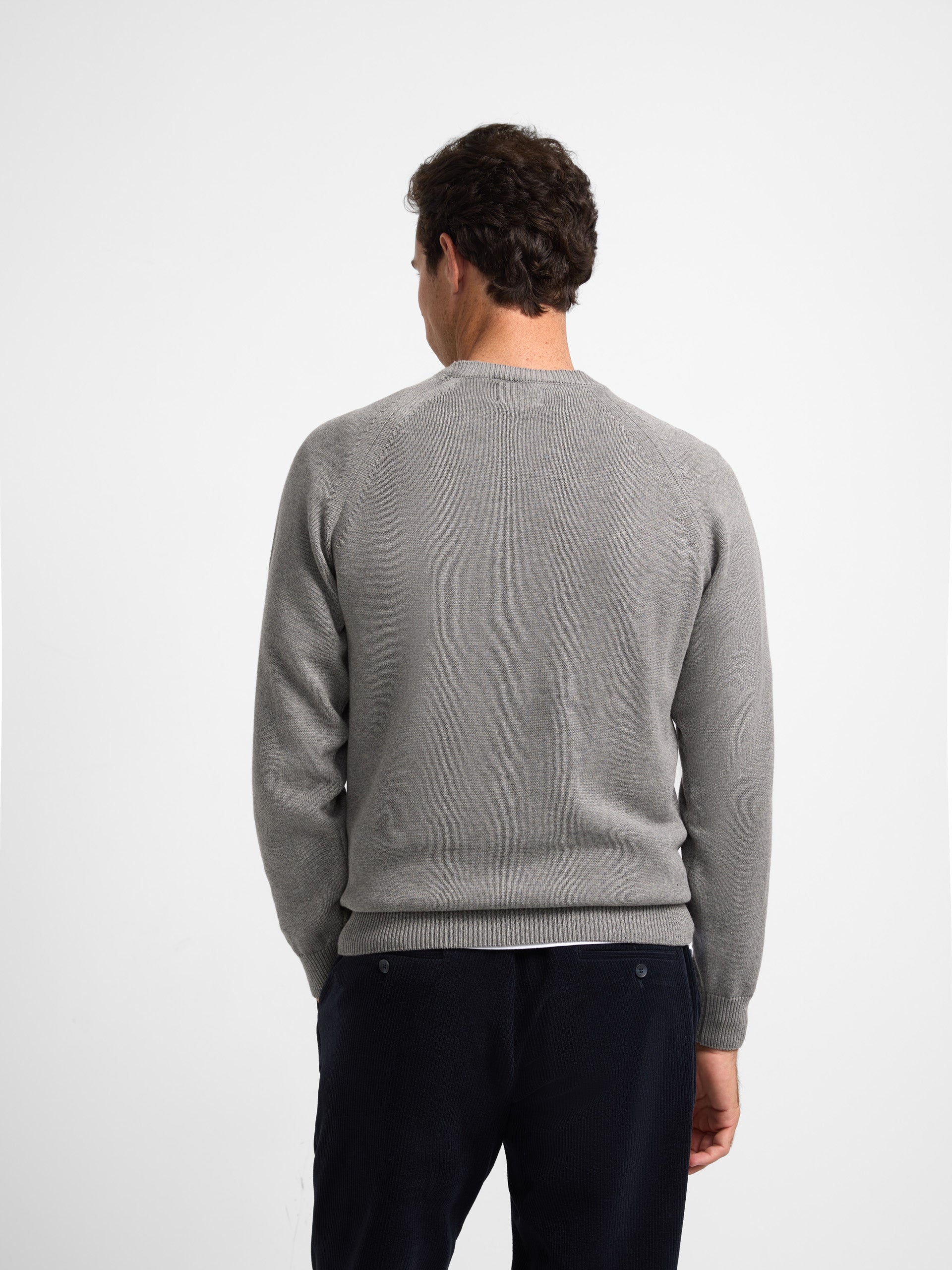 Unique plain gray raglan sweater