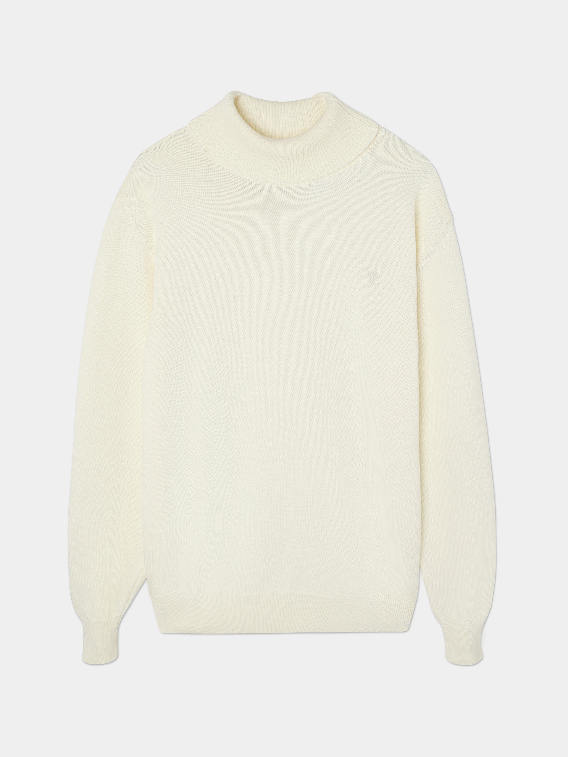 Unique light beige turtleneck jersey