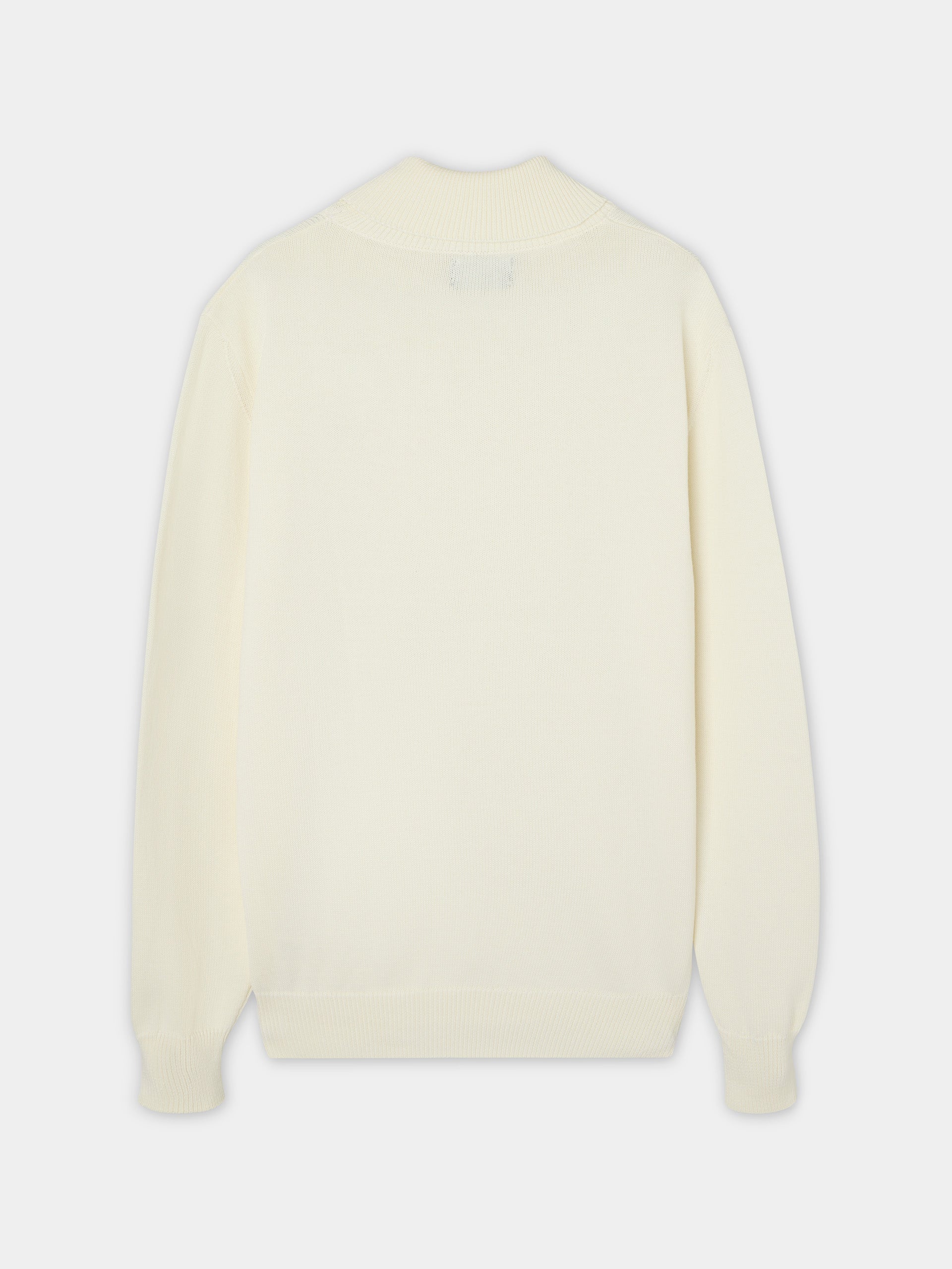 Unique light beige turtleneck jersey