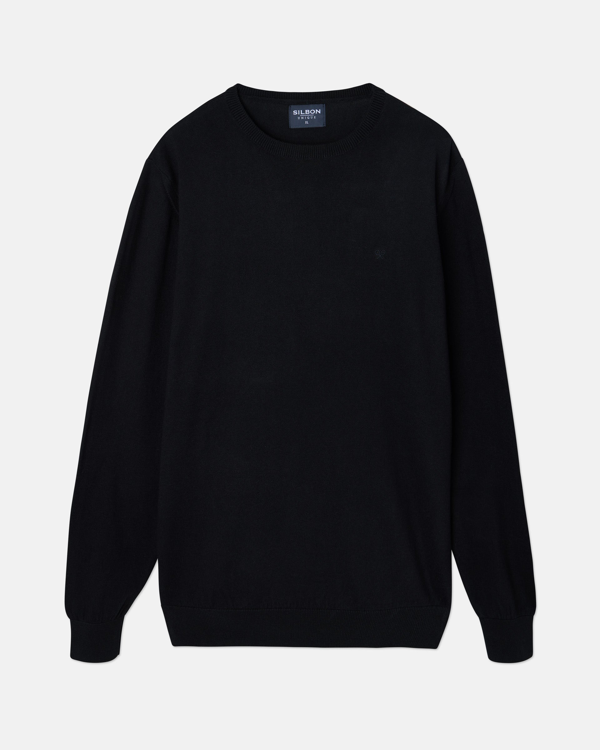 Unique black round neck jersey