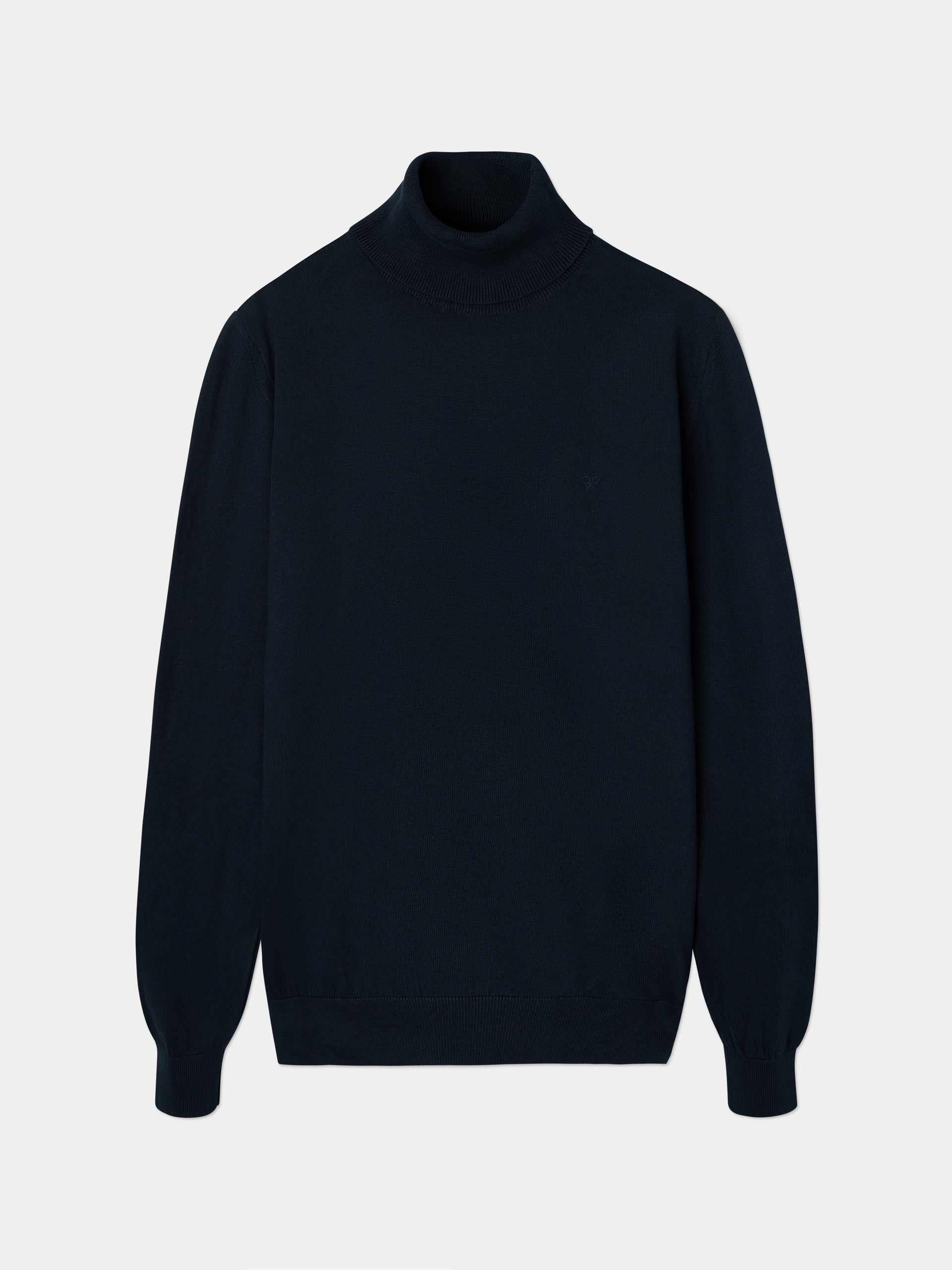 Unique navy blue turtleneck jersey