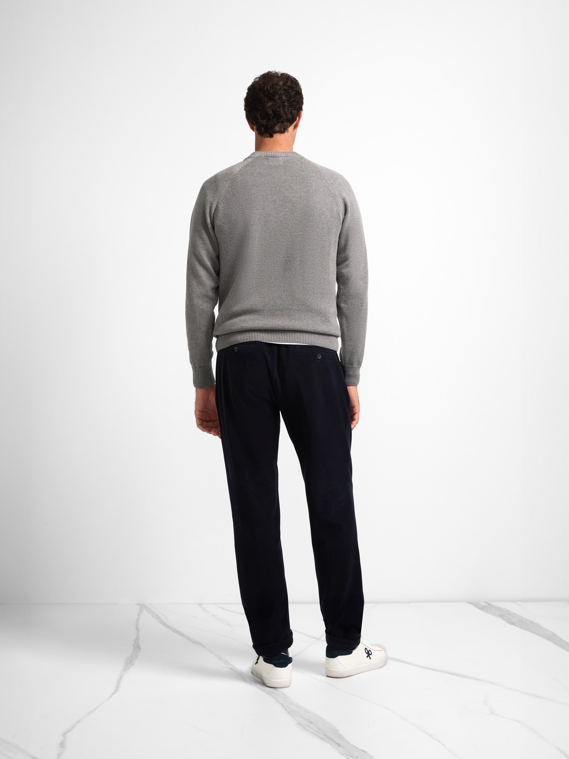 Pantalon jogger unique en velours côtelé bleu marine