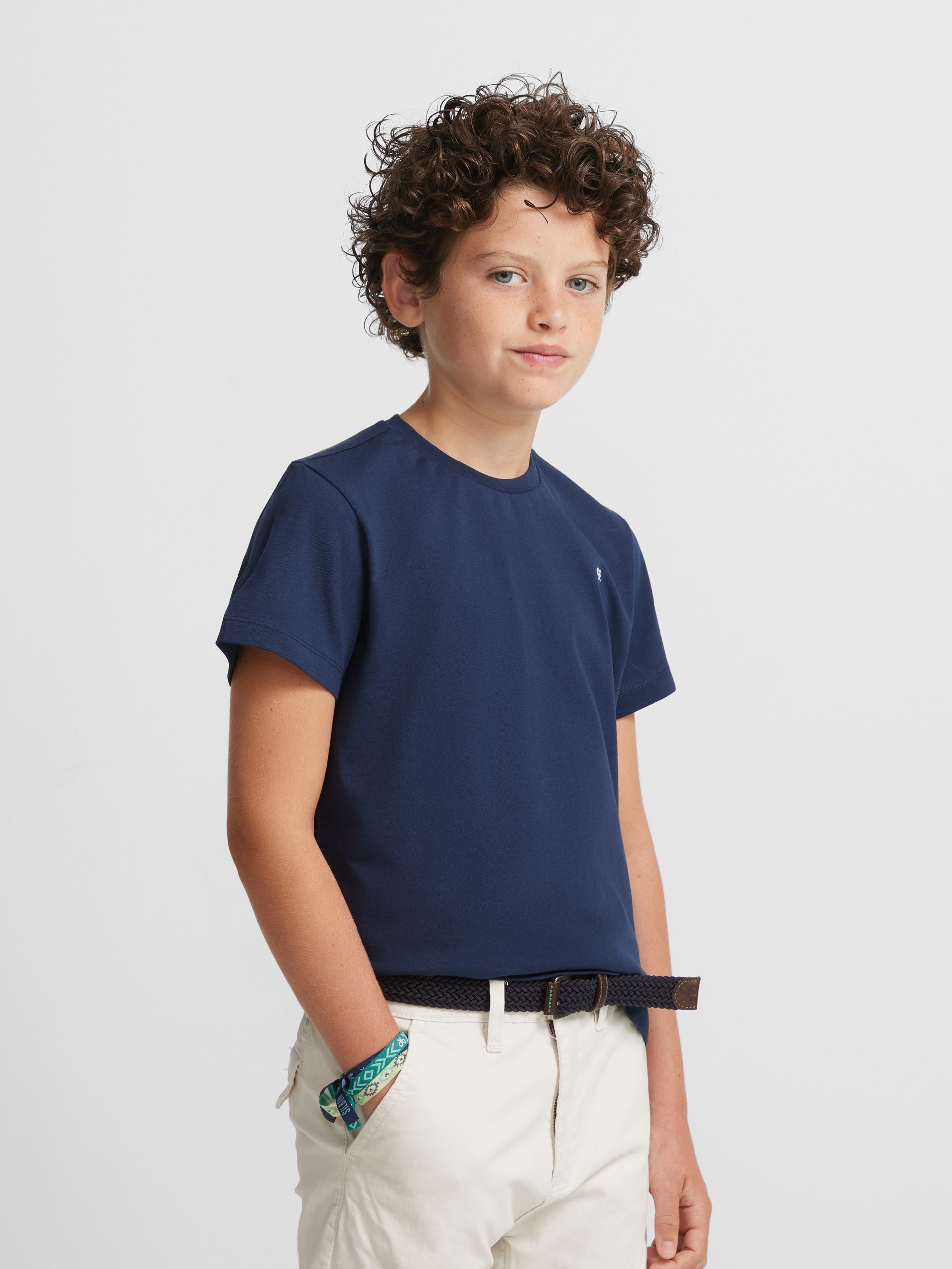 T-shirt enfant mini logo bleu marine