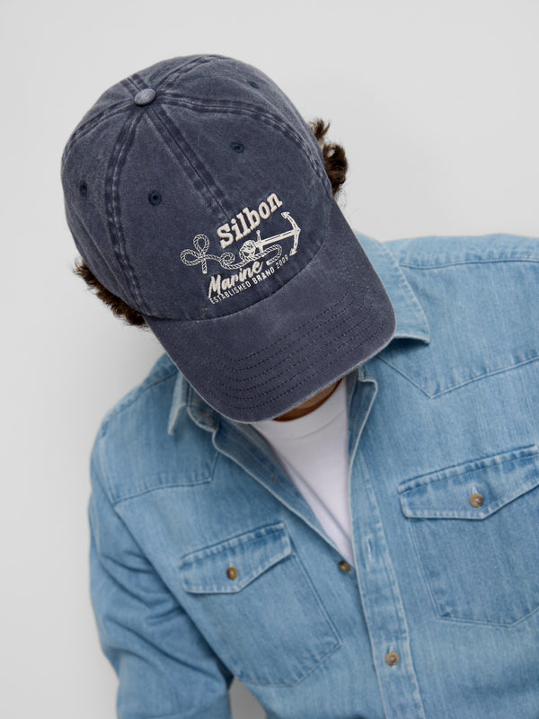 Gorra nautica azul marino