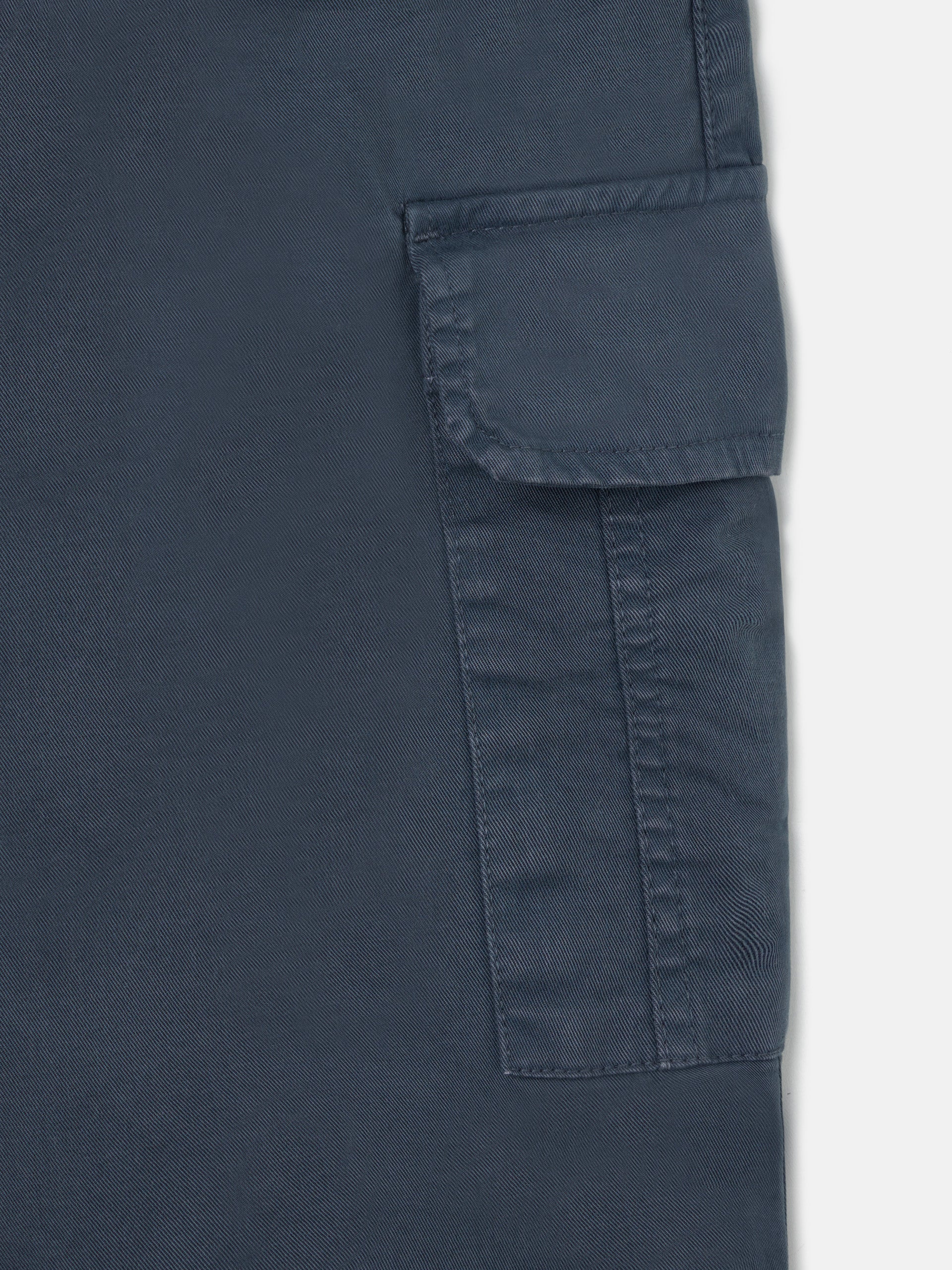 Navy blue double pleat cargo pants