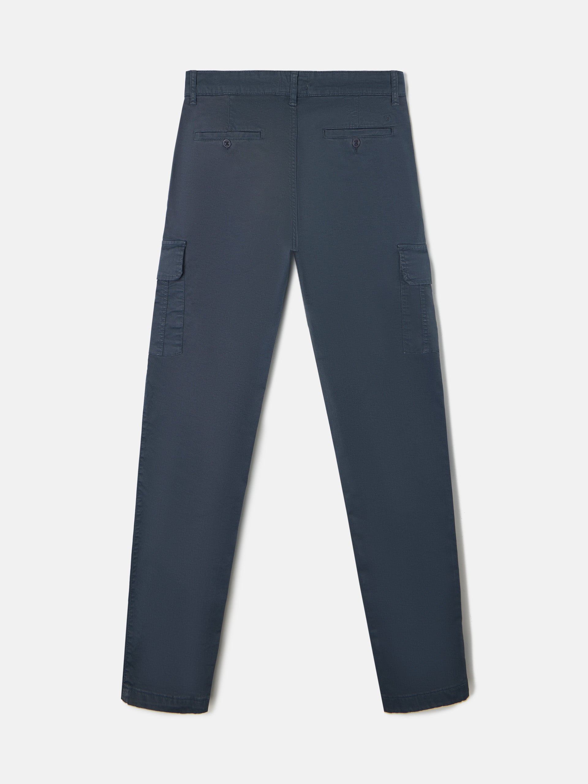 Navy blue double pleat cargo pants