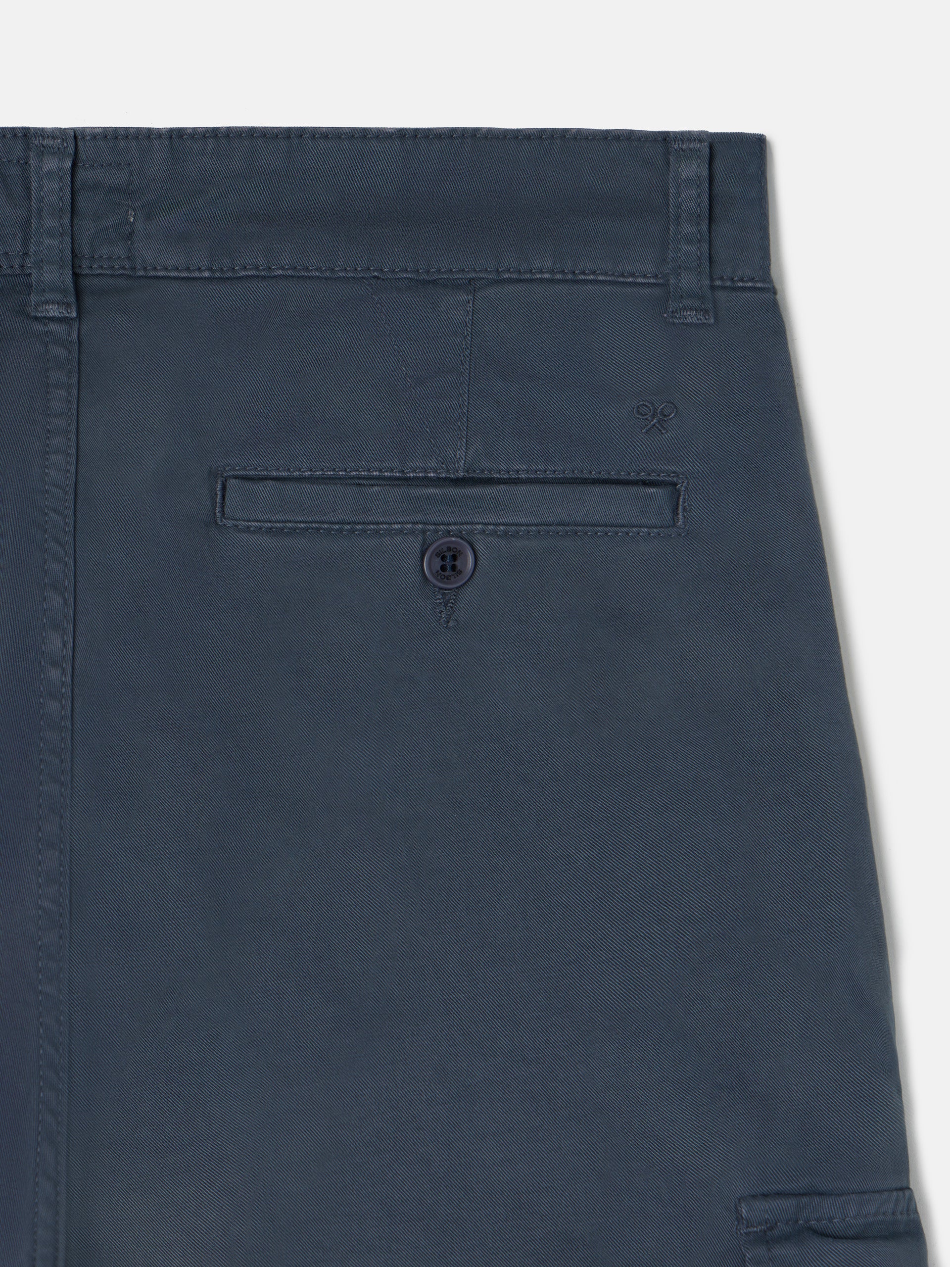 Navy blue double pleat cargo pants