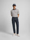 Navy blue double pleat cargo pants