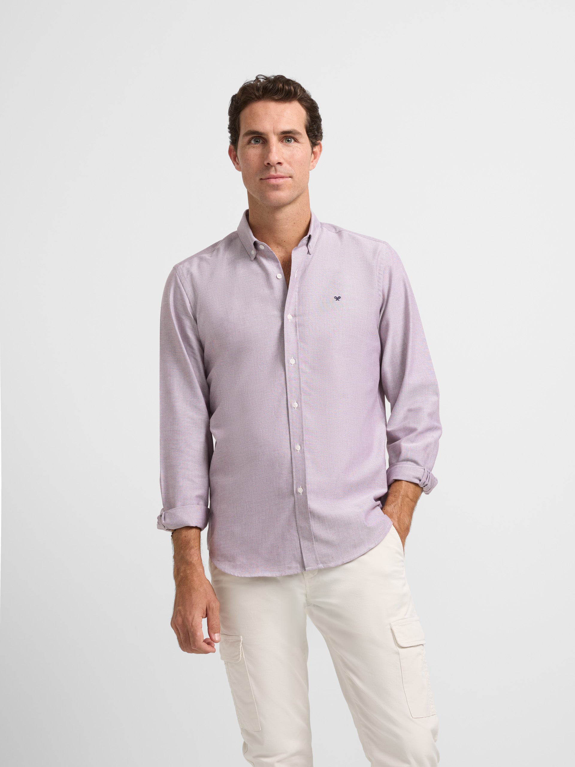 Chemise sport oxford bordeaux