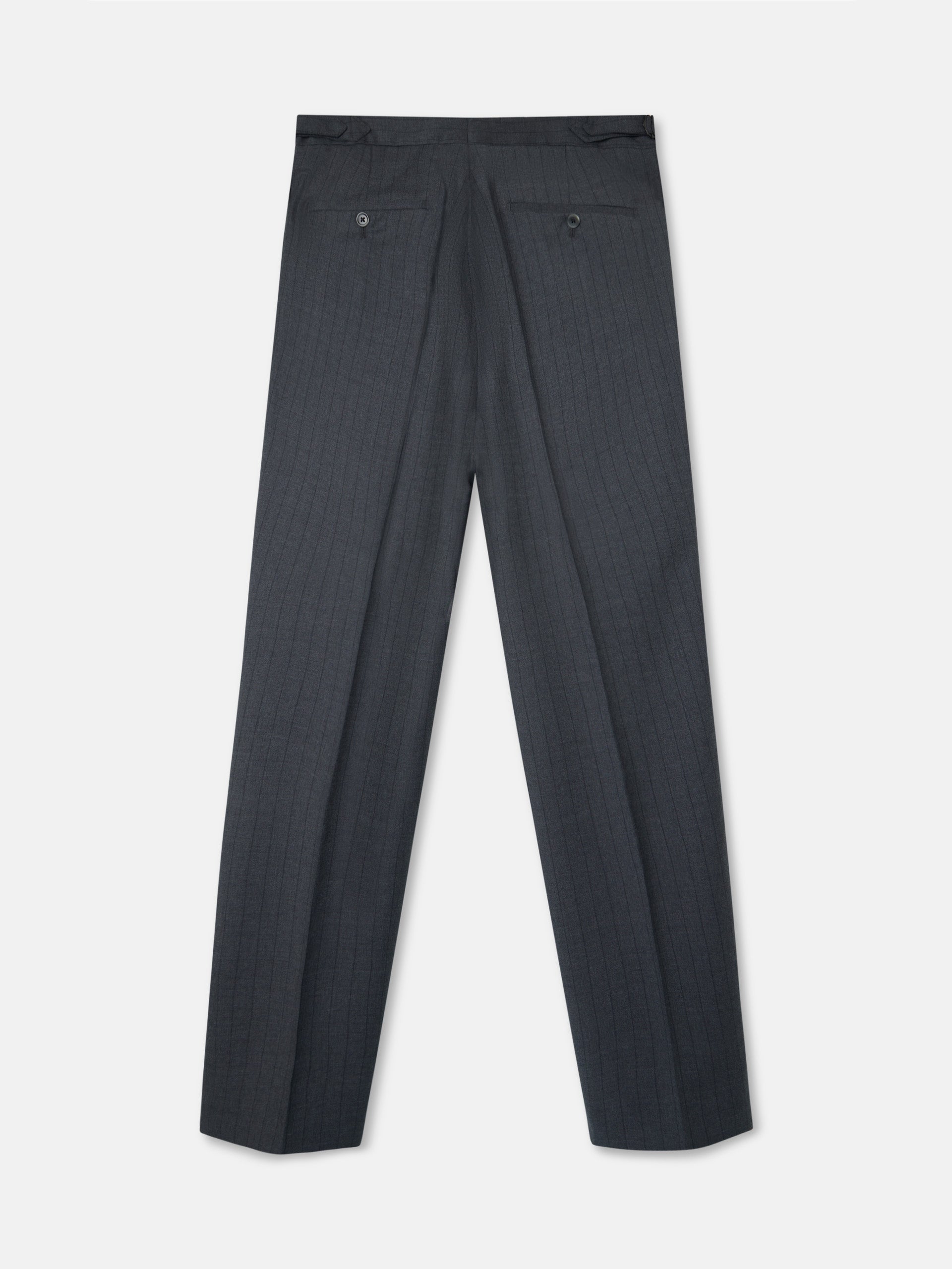 Pantalon traje cruzado diplomatico gris medio