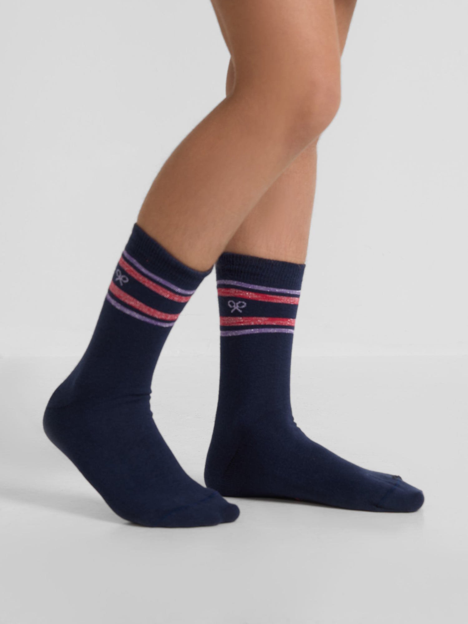 Navy blue whistle girl sock