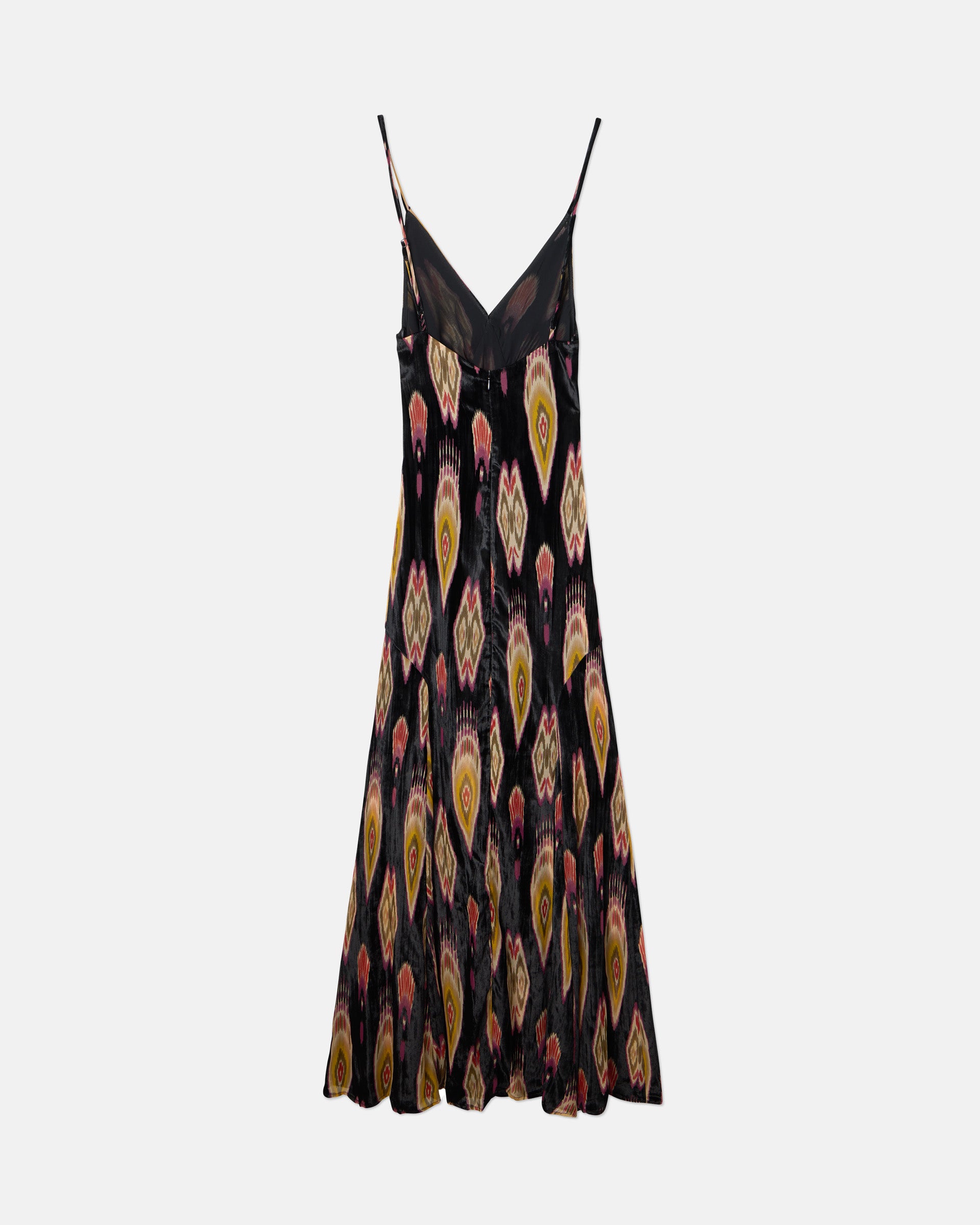 Unique woman dress with velvet print