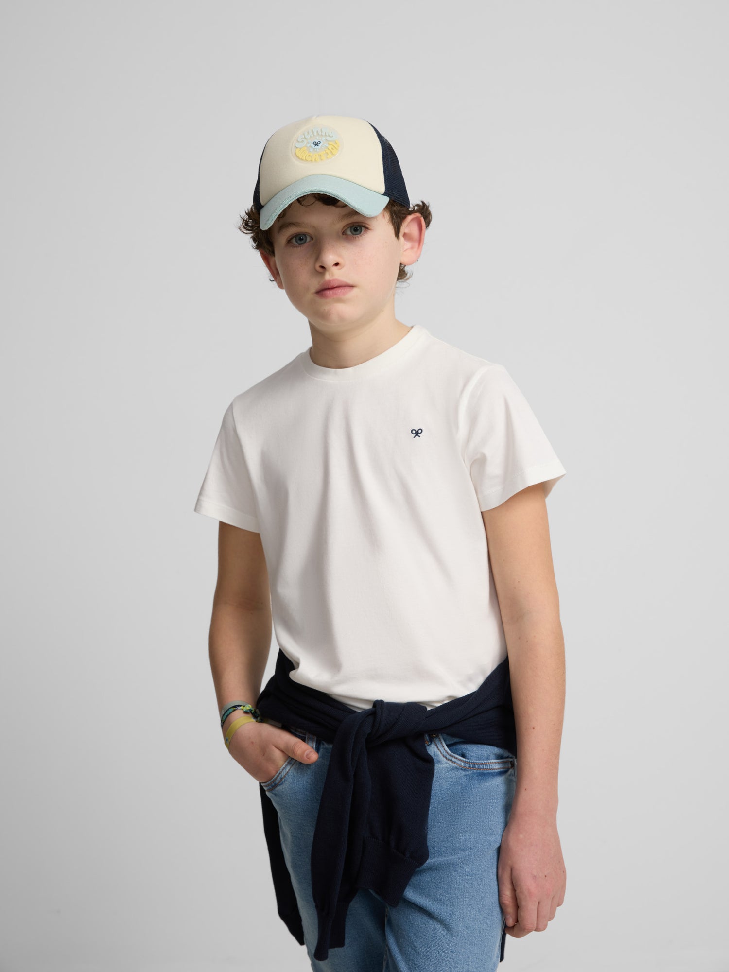 Camiseta kids minilogo blanca