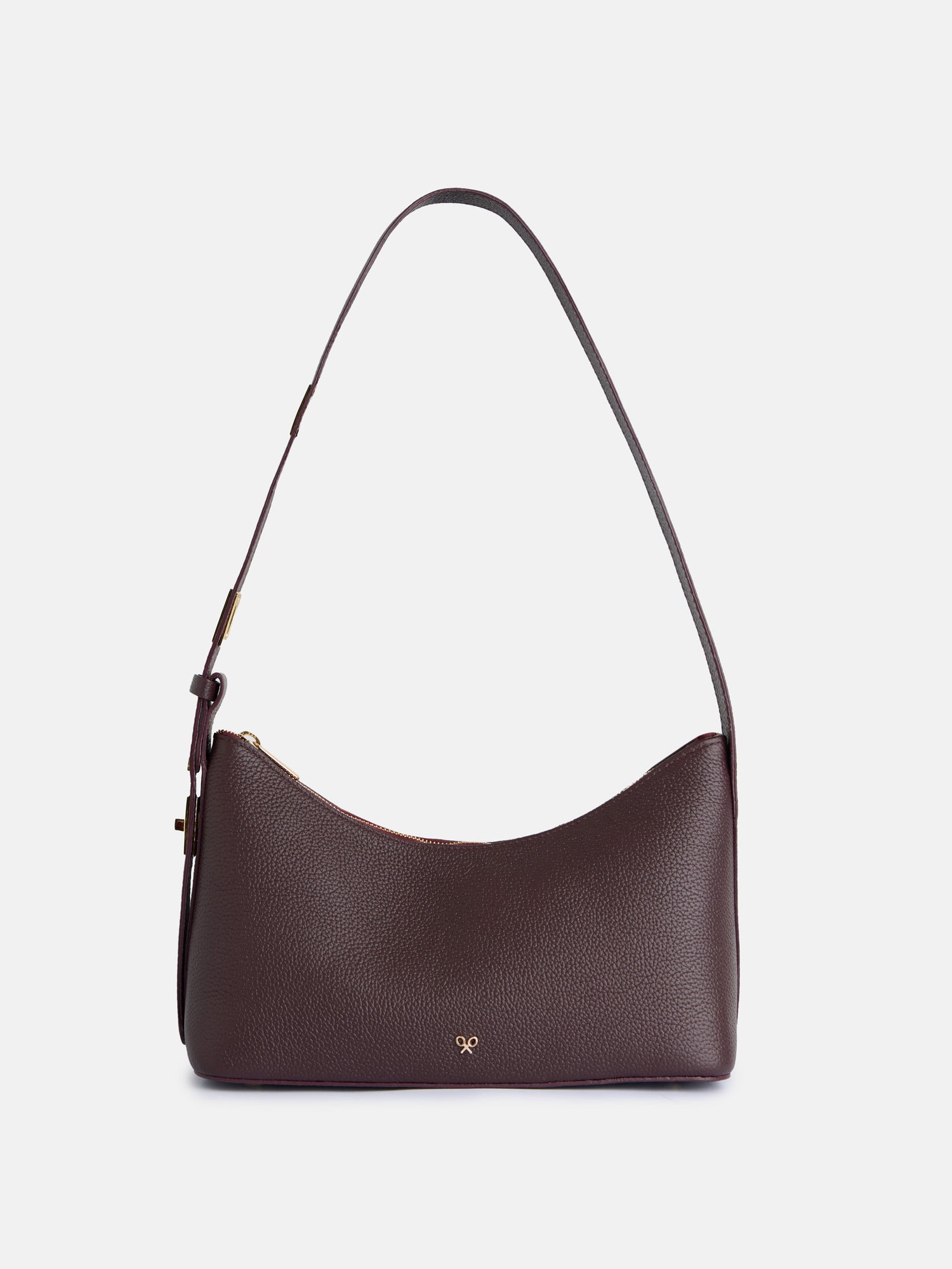 Bolso pochette piel burdeos