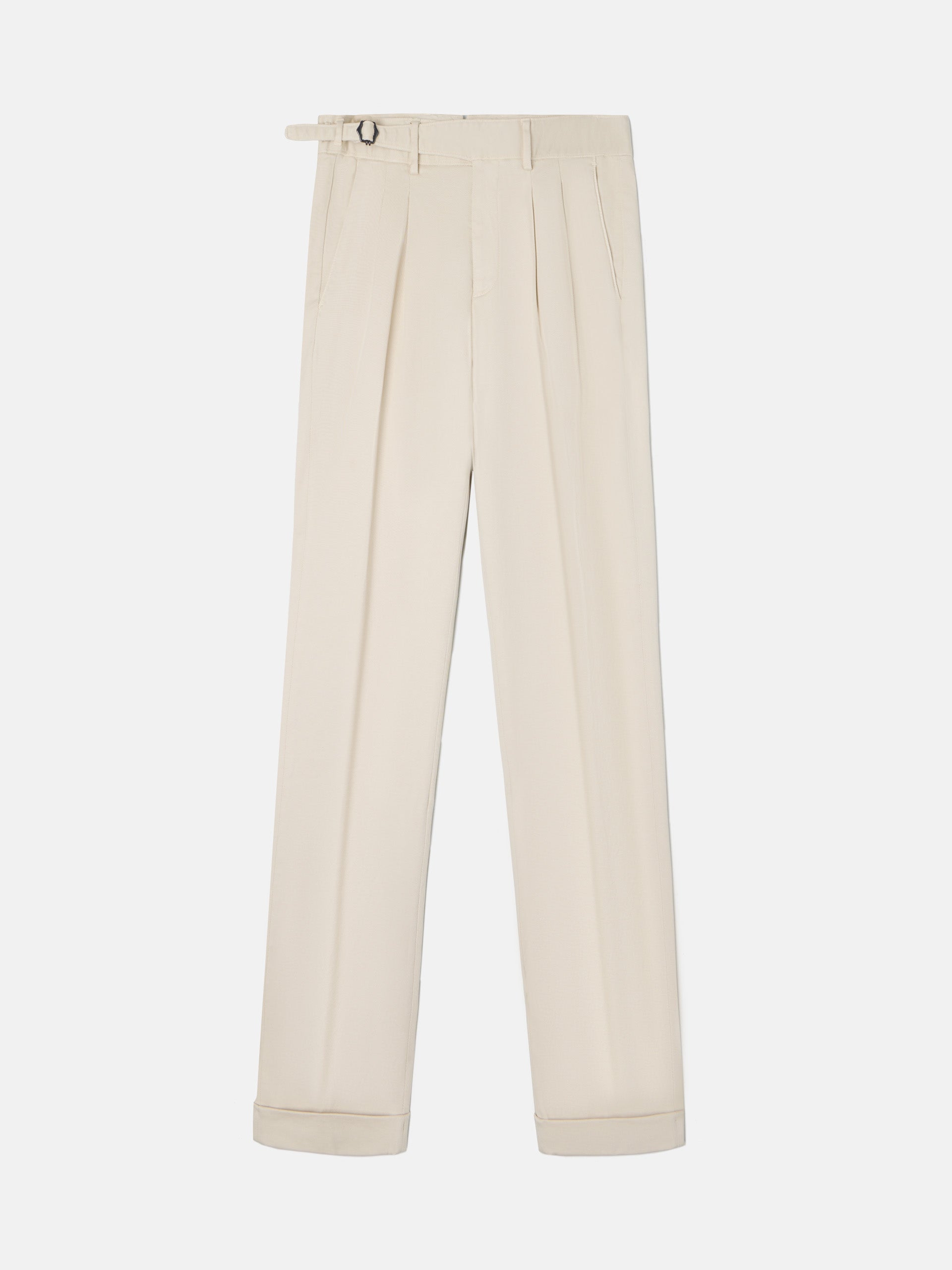 Pantalon vestir pinzas gurkha beige