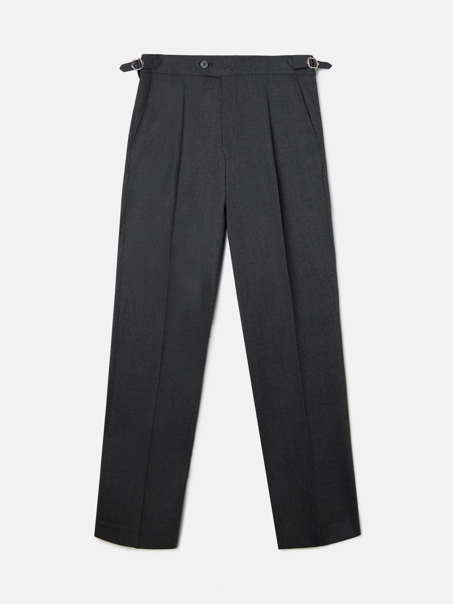 Pantalon vestir pinzas gris marengo