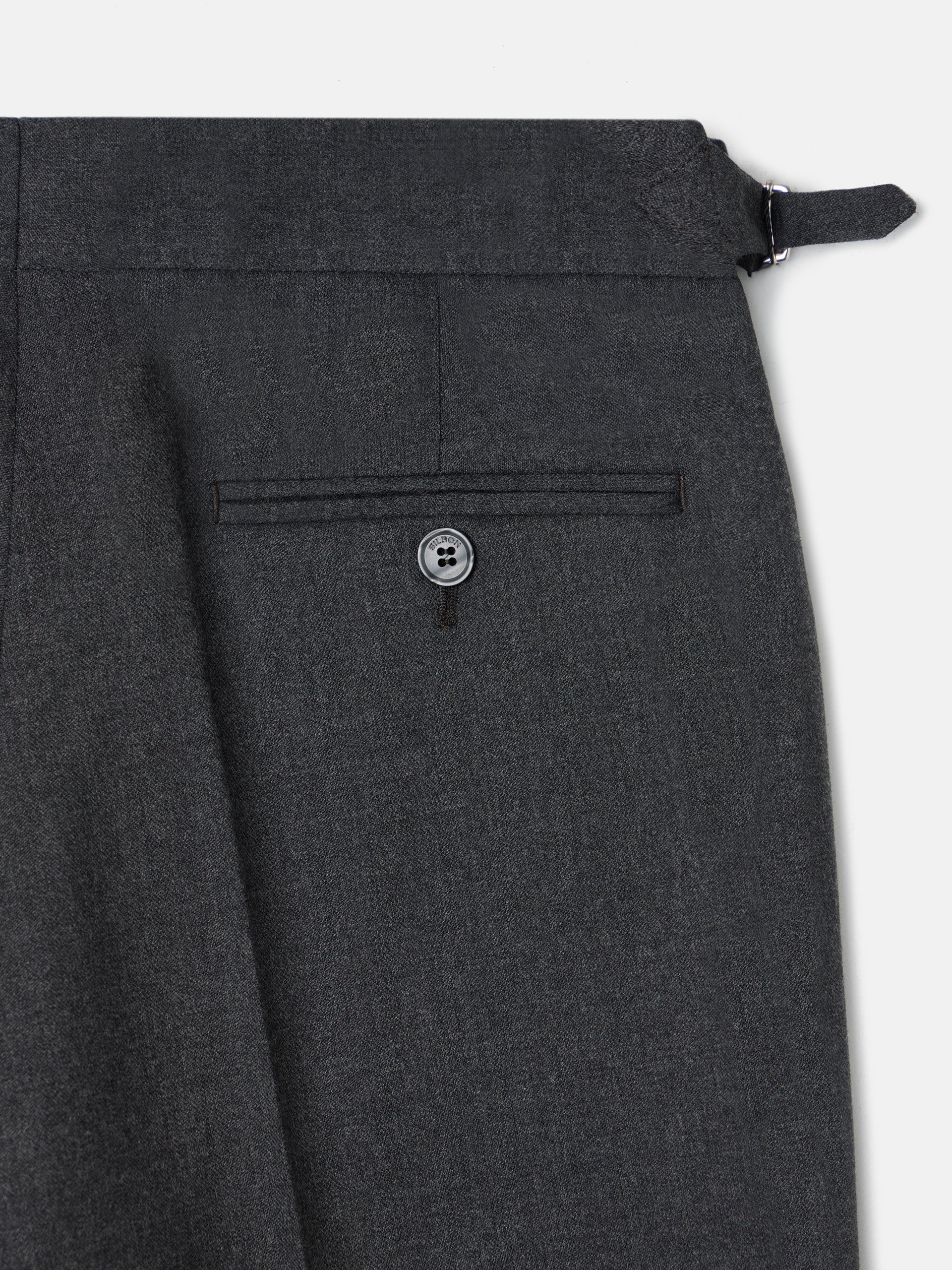 Pantalon vestir pinzas gris marengo