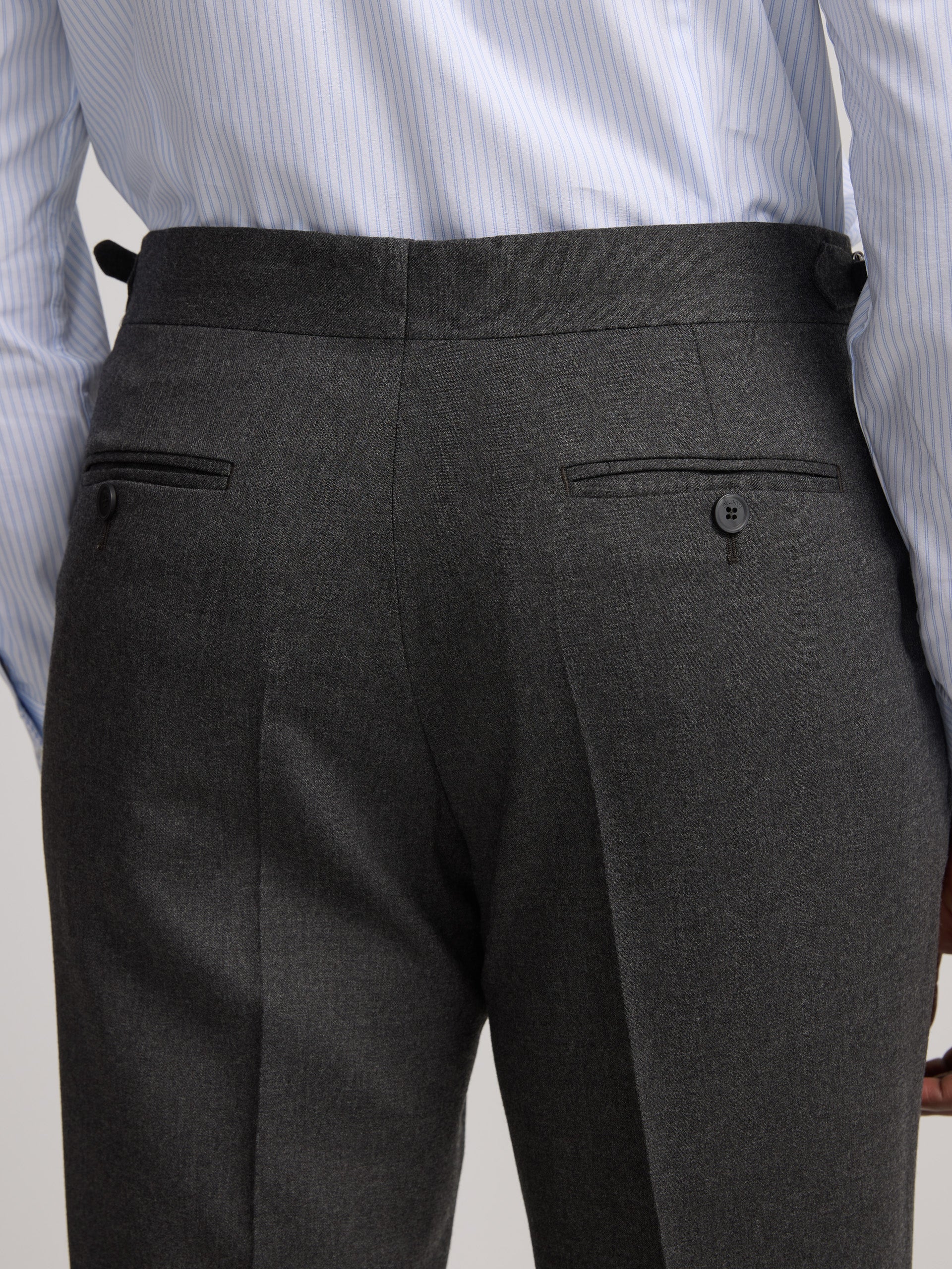 Charcoal grey pleated dress pants