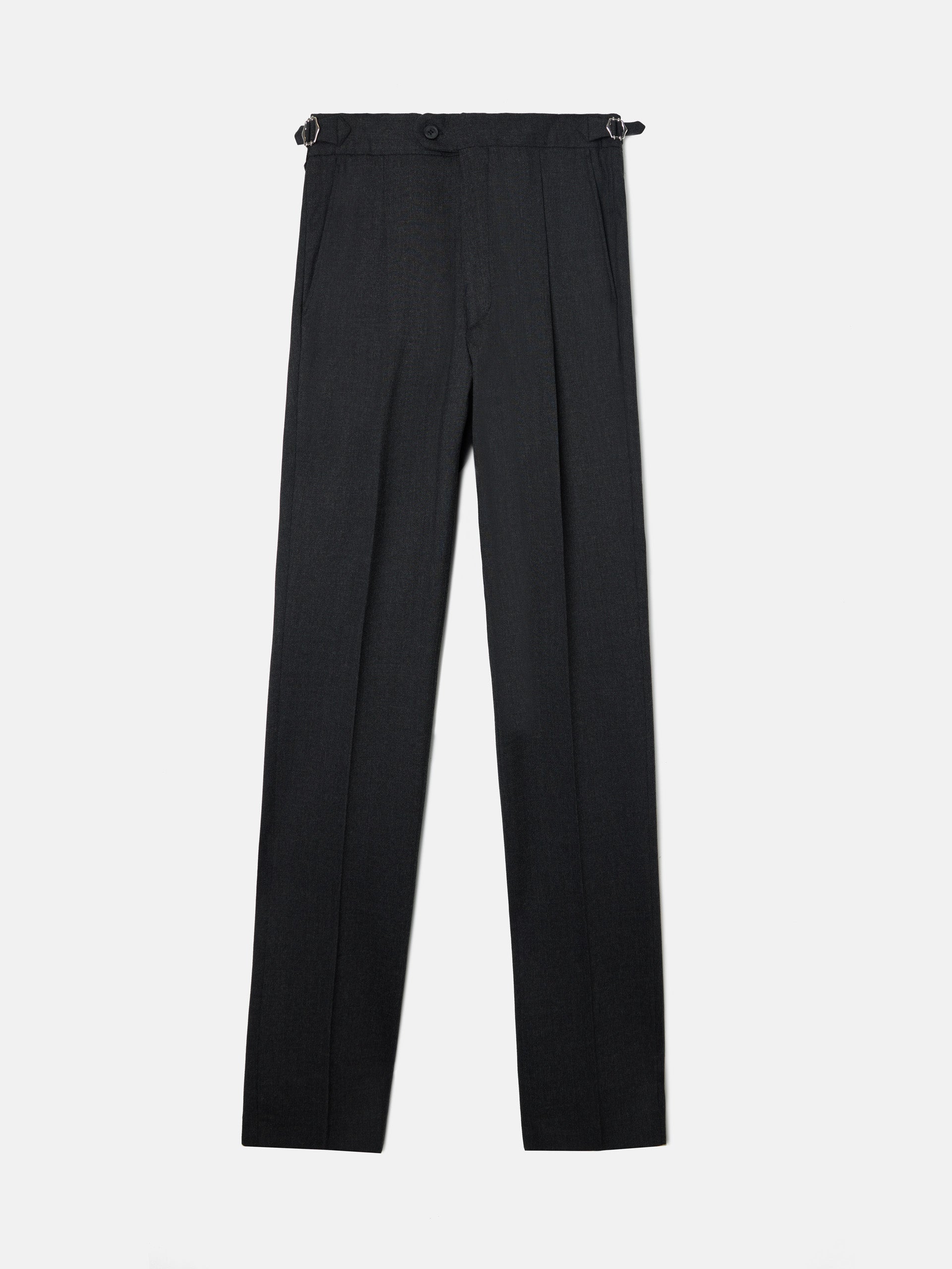 Pantalon vestir pinzas gris oscuro